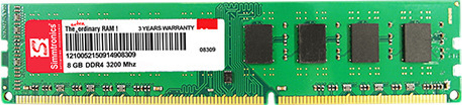 Image of Simmtronics DESKTOP RAM DDR4 8 GB (Single Channel) PC (3200MHz)