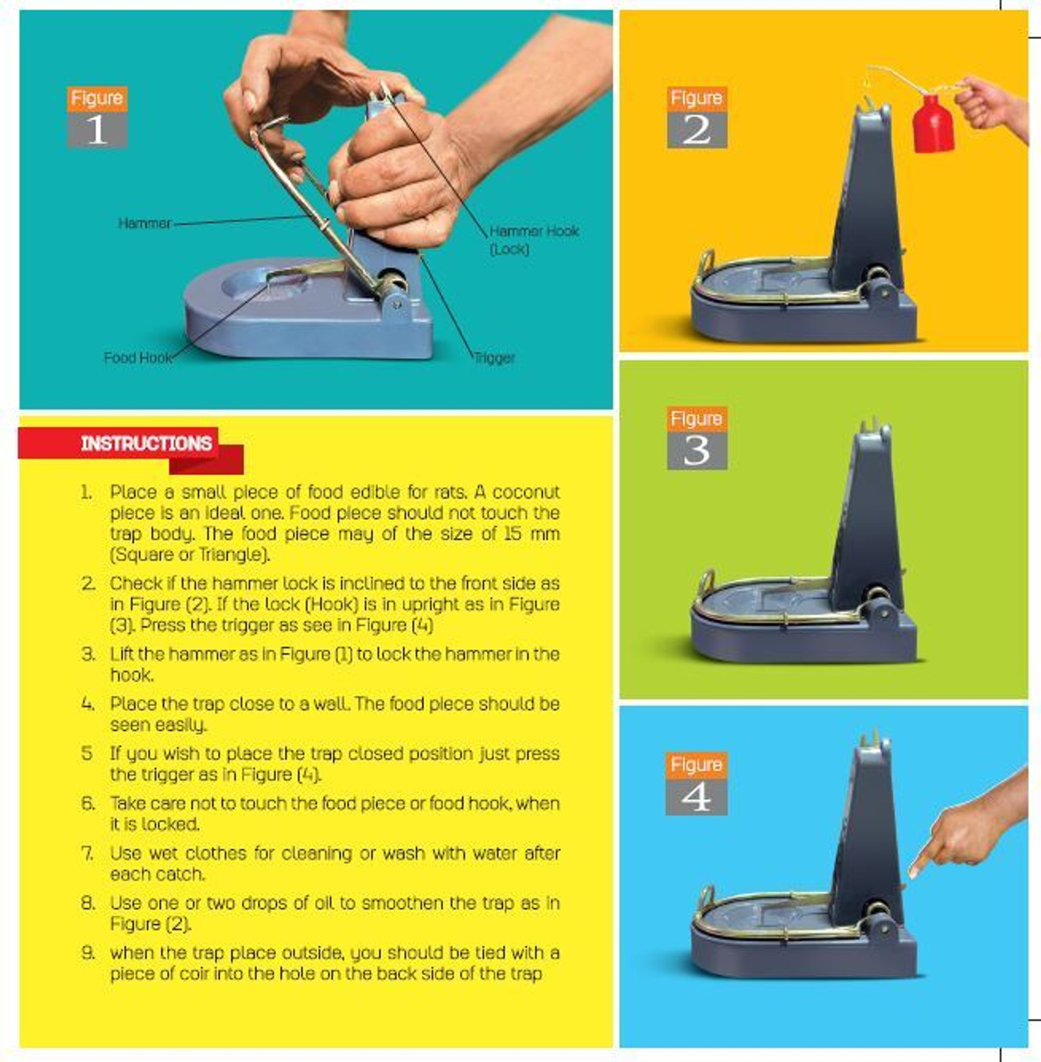 Image of Black Cat Standard Rat Trap:Mouse Catch Pack Of 2 Live Trap