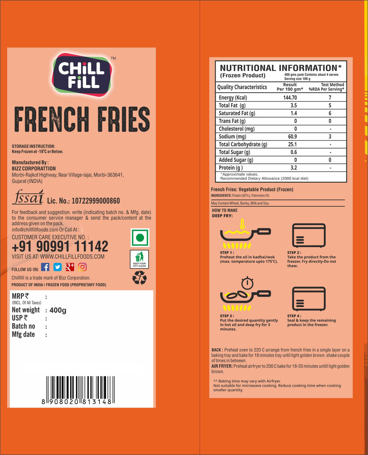 Image of Chill Fill French Fries