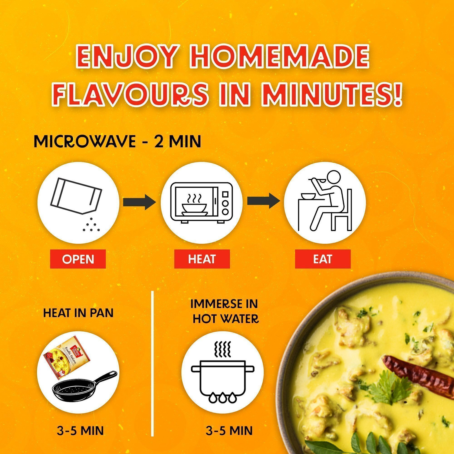 Image of Chokhi Dhani by Chokhi Dhani Kadhi Pakora Ready To Eat Food in 2 Minutes