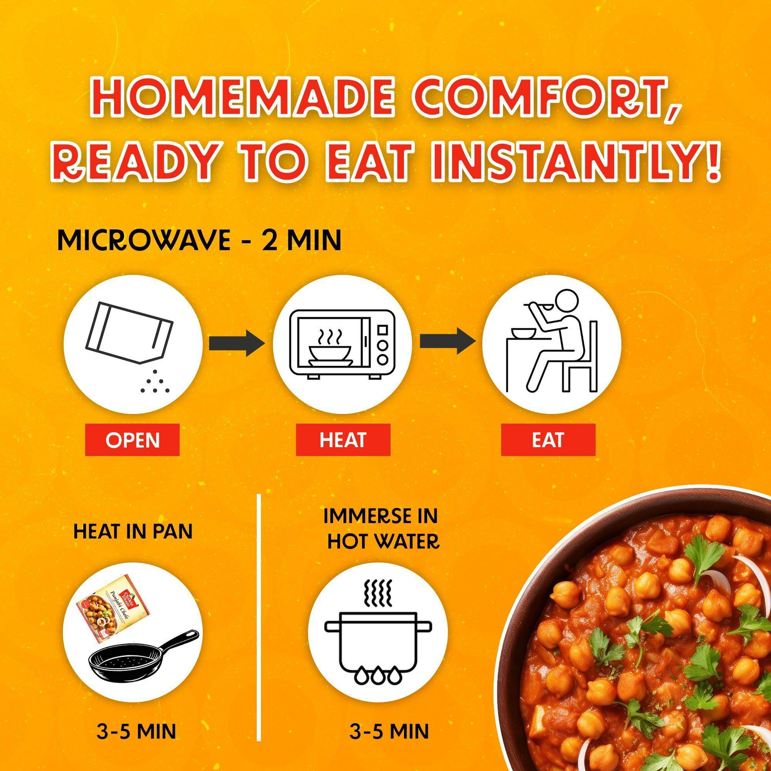 Image of Chokhi Dhani Punjabi Chole | Amritsari Masala | Ready To Eat Food in 2 Minutes
