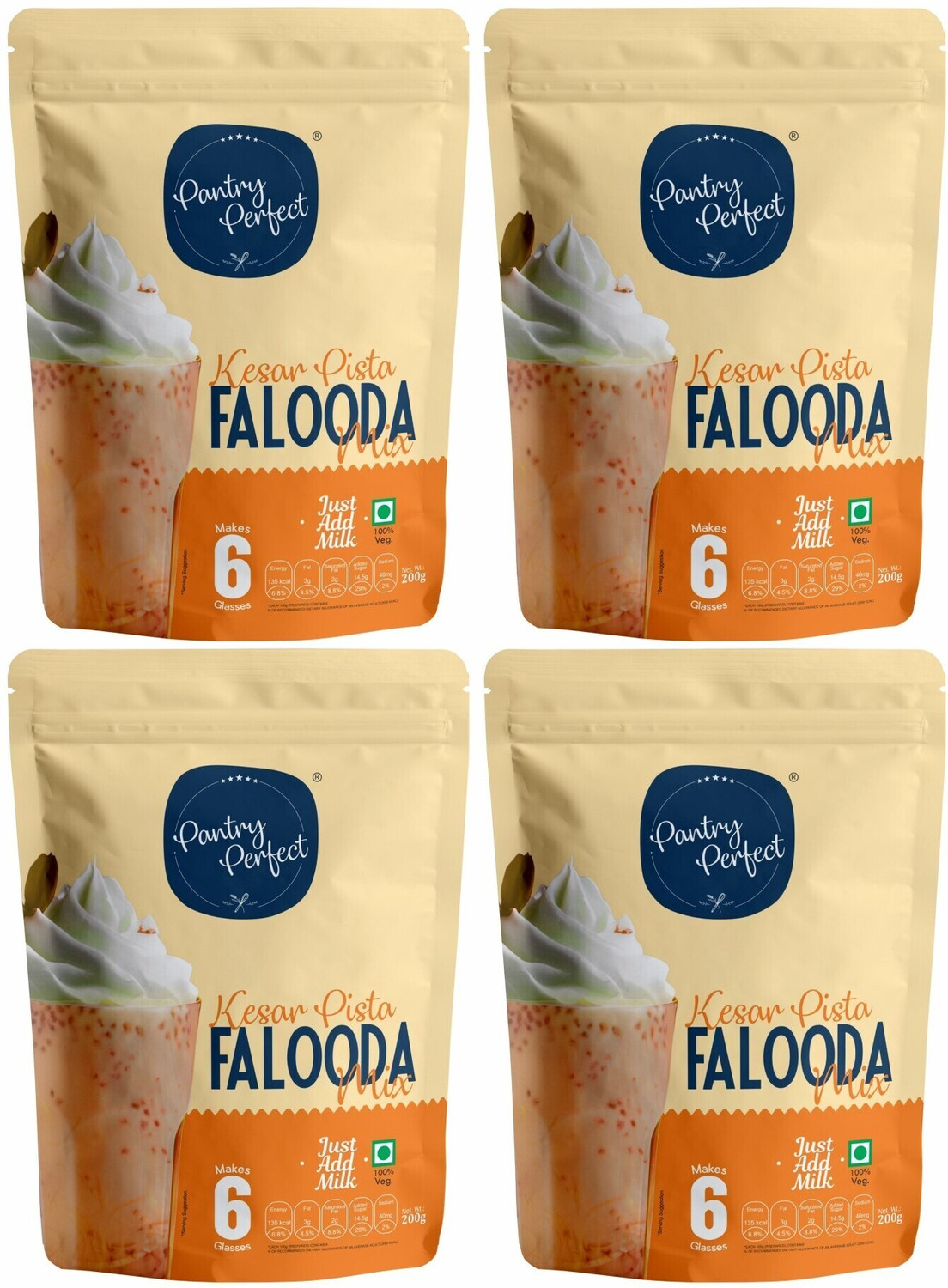 Image of Pantry Perfect Kesar Pista Falooda Mix I Premium | Easy to Prepare | Ready to Mix 800 g