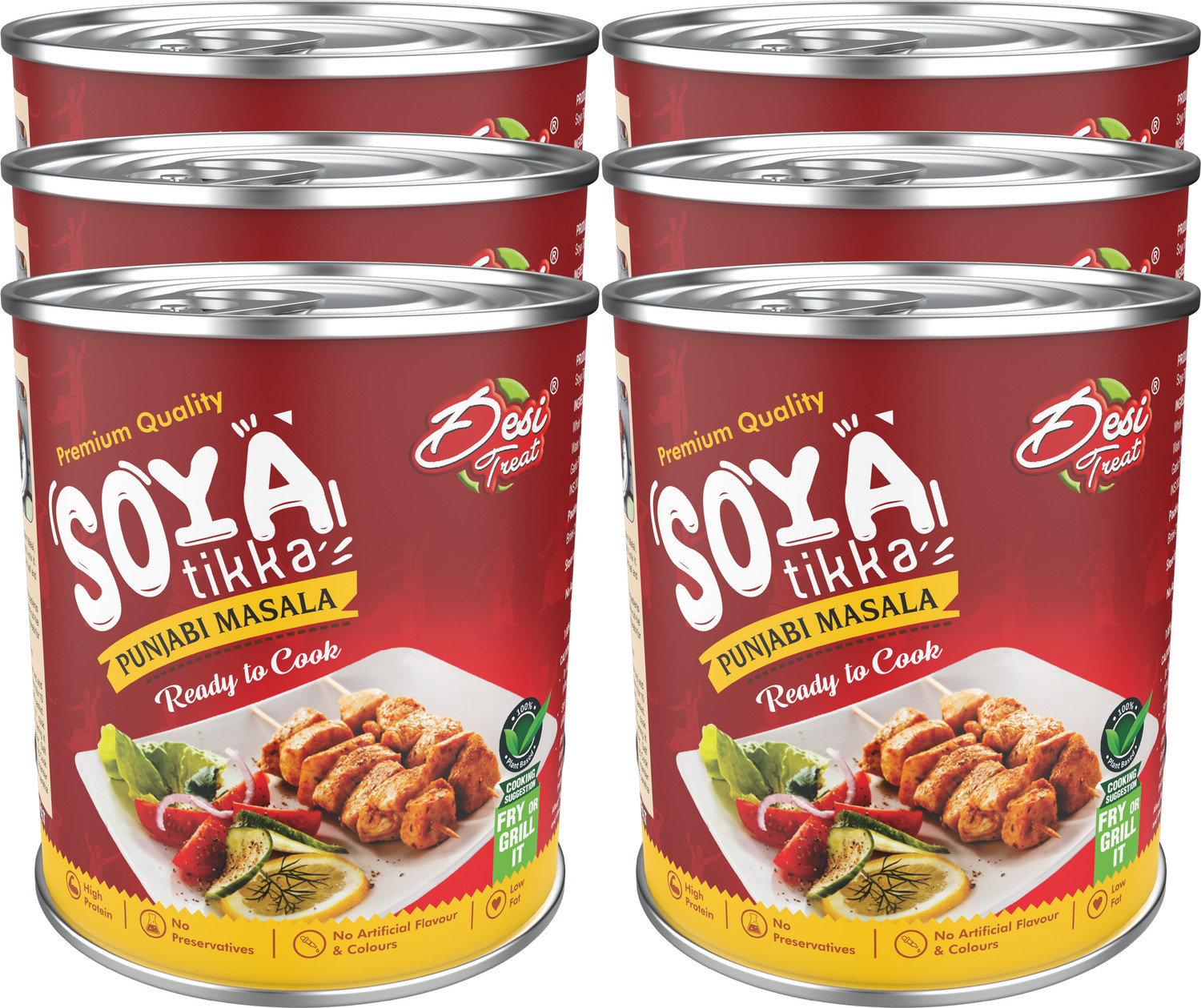 Image of Desi Treat Soya Tikka Punjabi Masala (Ready-to-Cook)