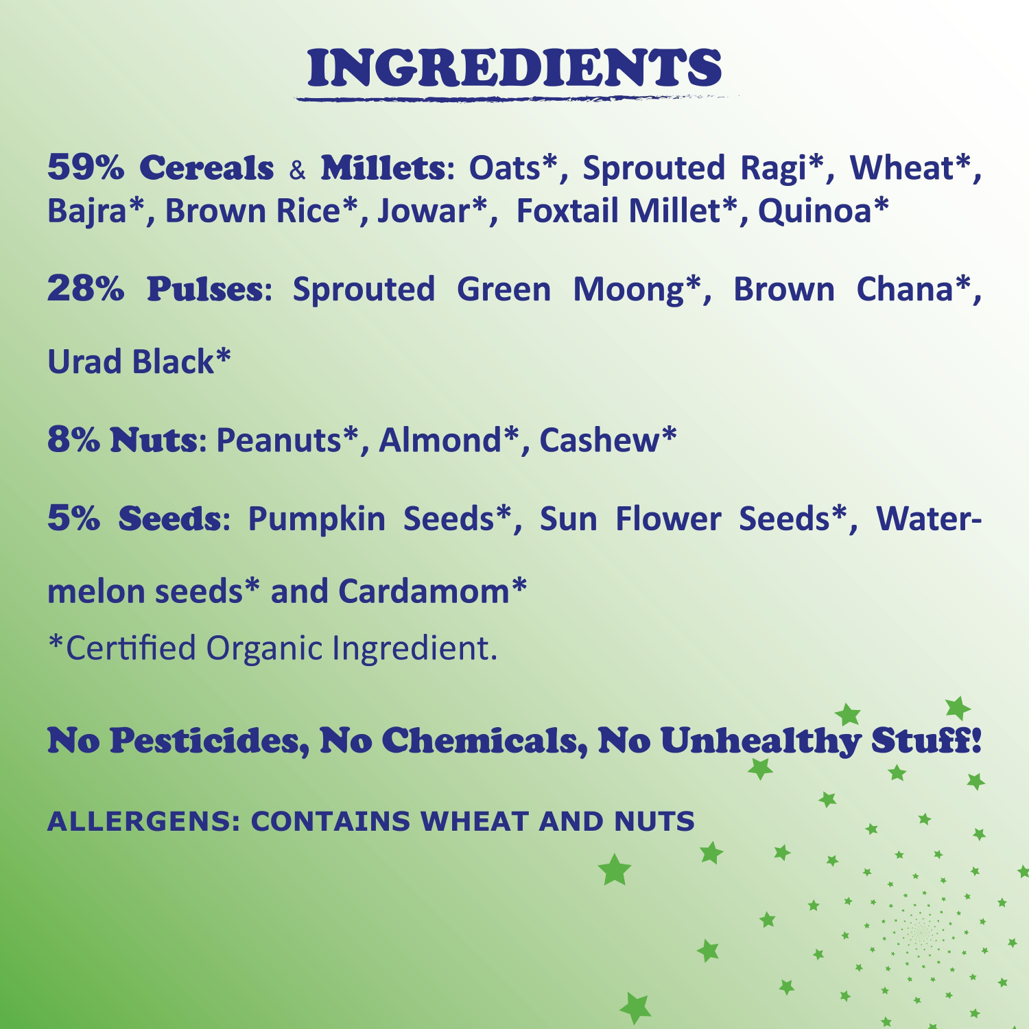 Image of TummyFriendly Foods USDA Organic Health Mix for Kids and Adults. No Chemicals, No Pesticides 800 g