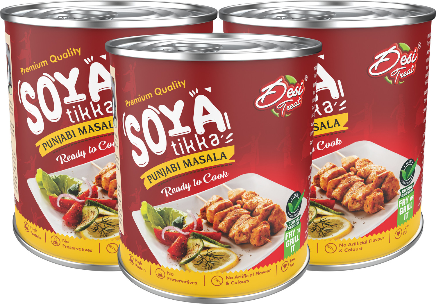 Image of Desi Treat Soya Tikka Punjabi Masala (Ready-to-Cook)