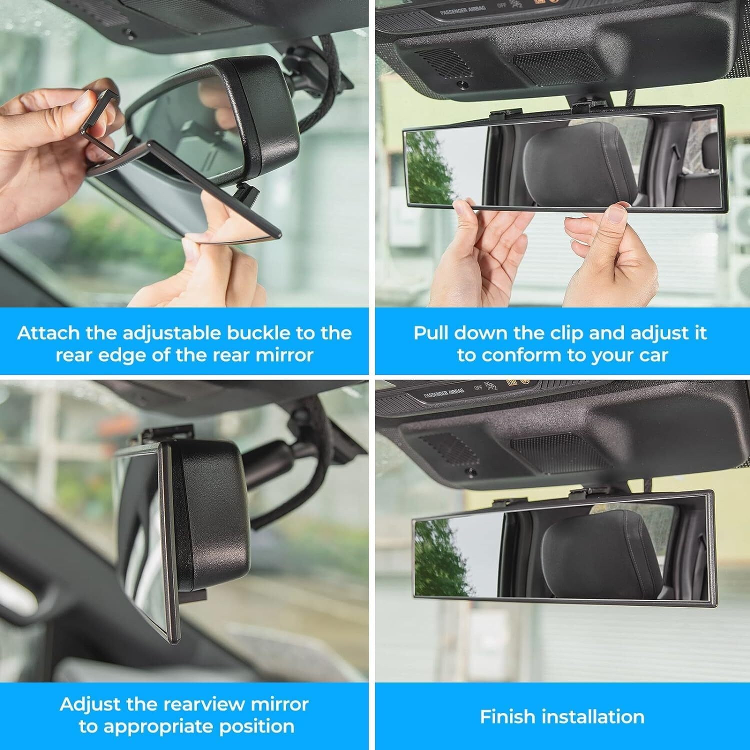 Image of Pranshi Manual Rear View Mirror For Universal For Car Universal For Car