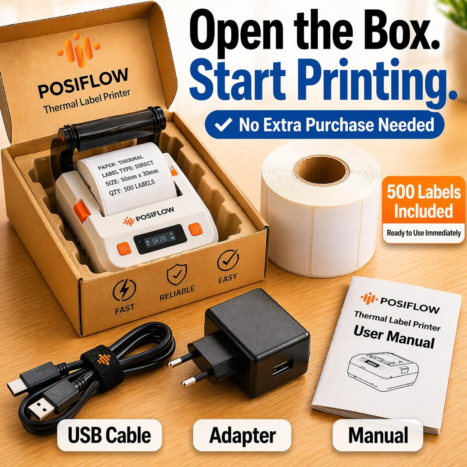 Image of Posiflow Mobile Label +Receipt Printer Made in India Thermal Receipt Printer