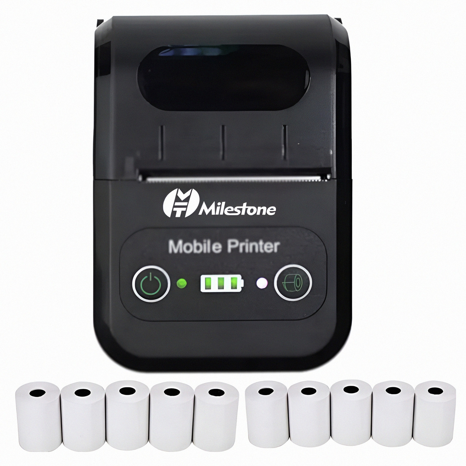 Image of Milestone MPT-II 58mm 2inch Thermal Bluetooth Receipt Bill Printer With 10PCS Thermal Roll Thermal Receipt Printer