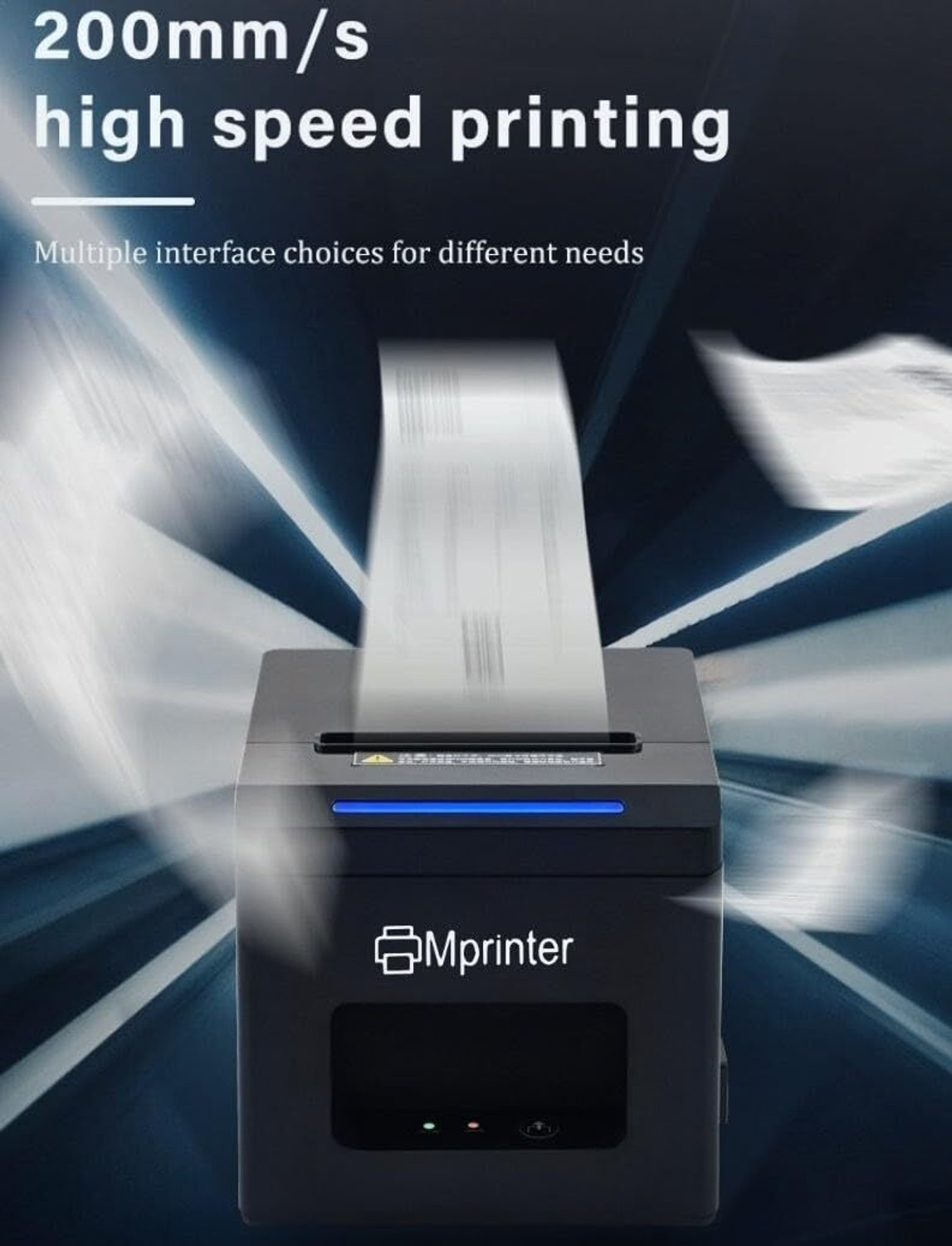 Image of Mprinter R80A 80mm 3 Inch Advanced Thermal Receipt Printer with Auto Cutter Thermal Receipt Printer