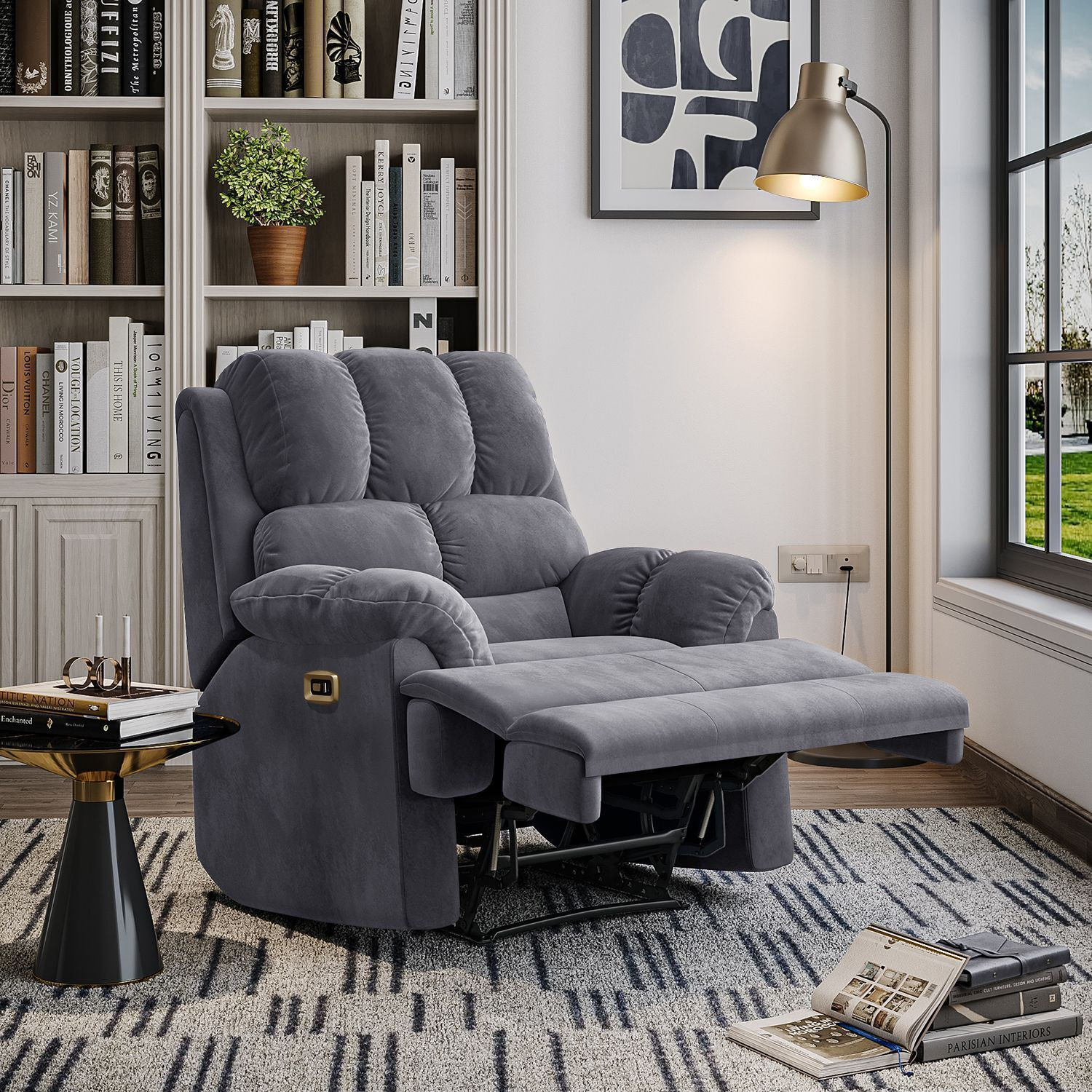Image of Wakefit Fabric Powered Recliner