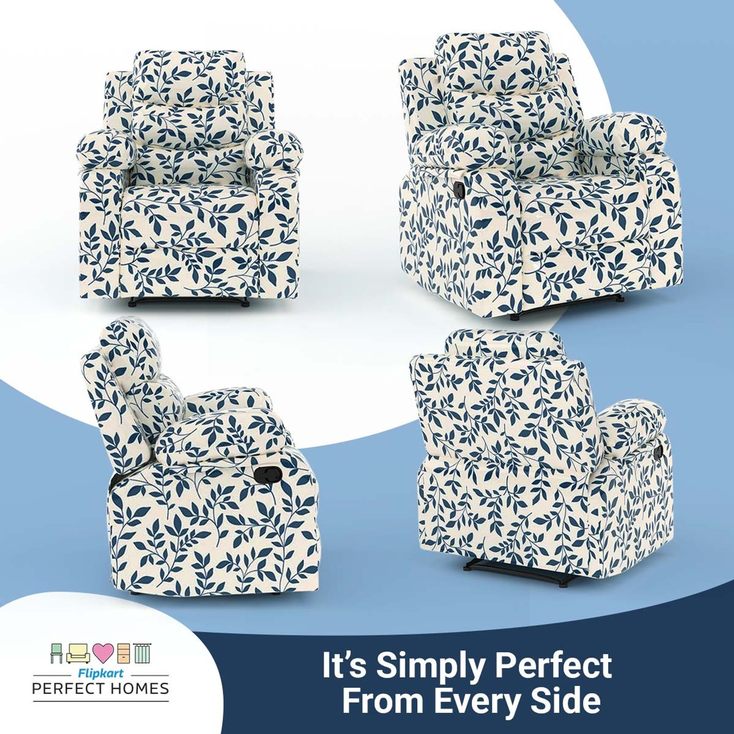 Image of Flipkart Perfect Homes Fabric Manual Recliner