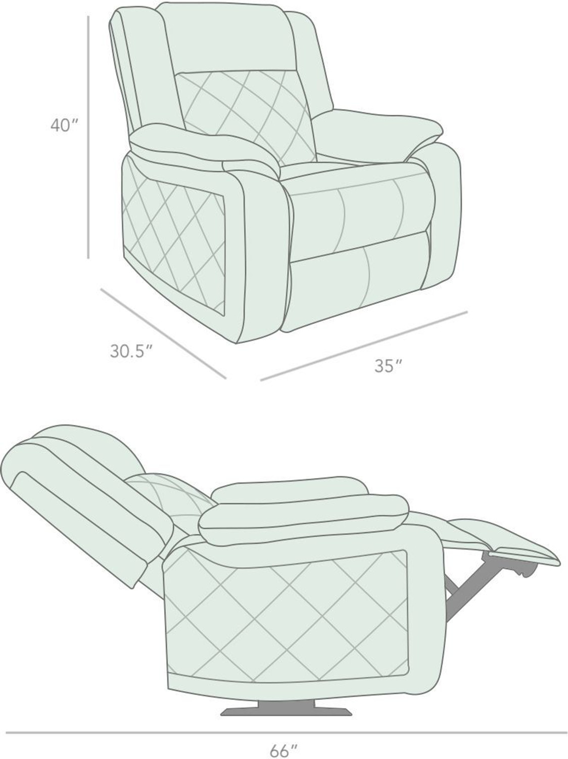 Image of softland Fabric Manual Recliner