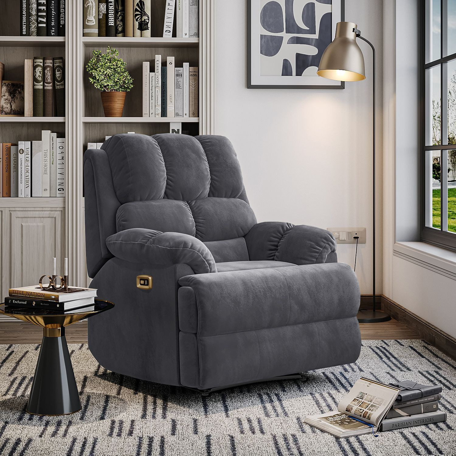 Image of Wakefit Fabric Powered Recliner