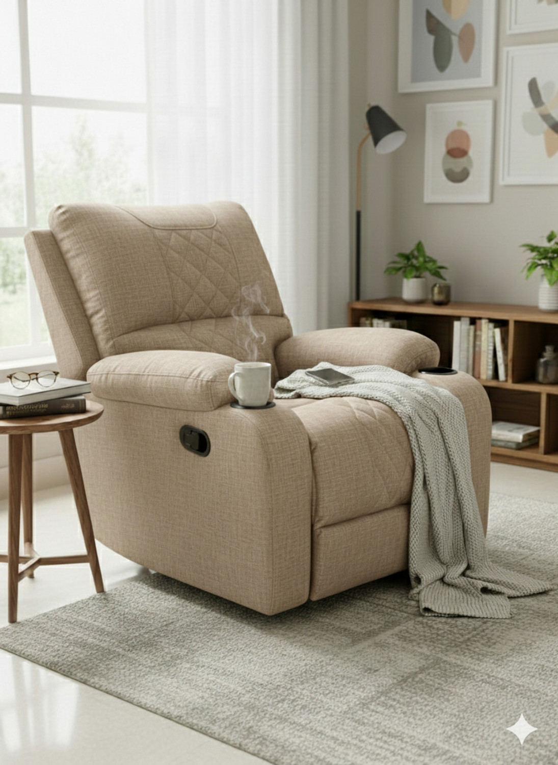 Image of Flipkart Perfect Homes Fabric Manual Recliner