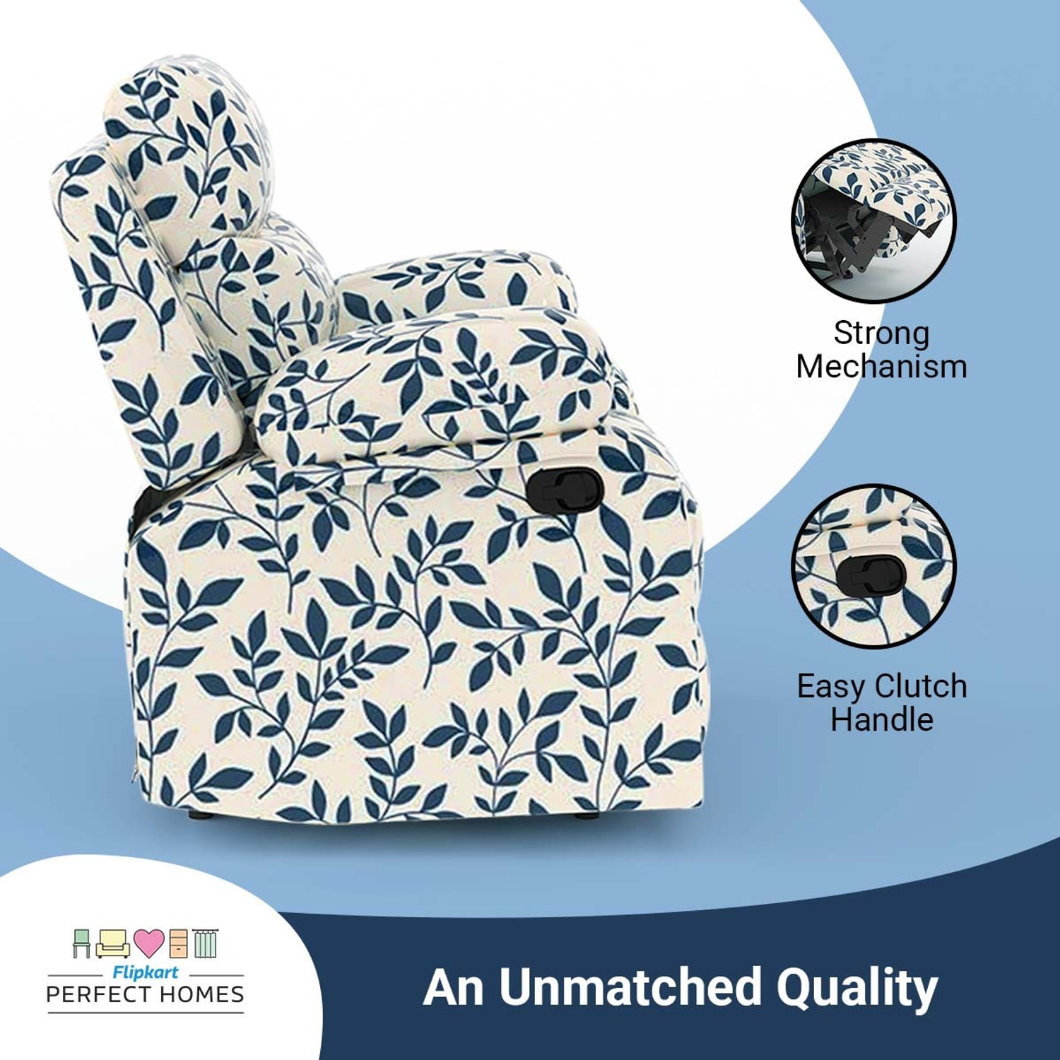 Image of Flipkart Perfect Homes Fabric Manual Recliner