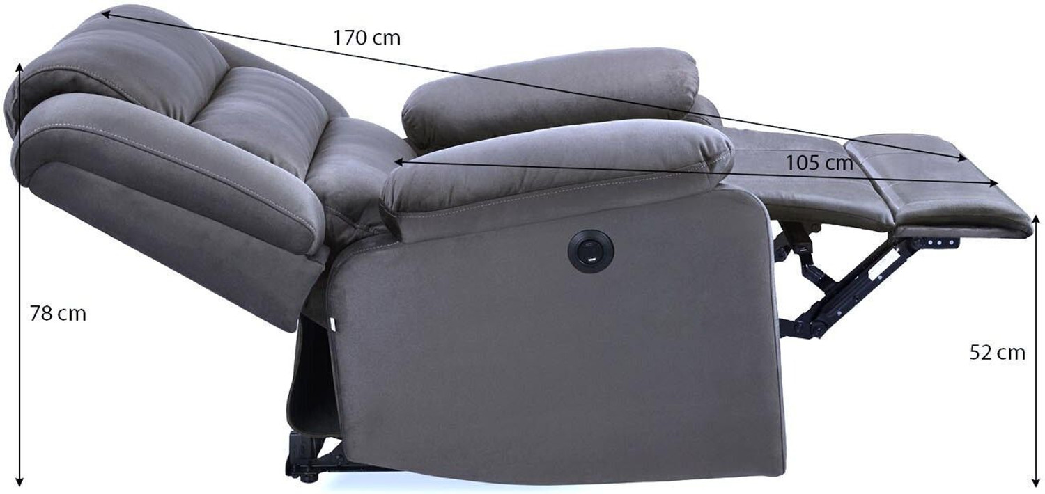 Image of Nilkamal Sierra 1 Seater Velvet Fabric Powered Recliner