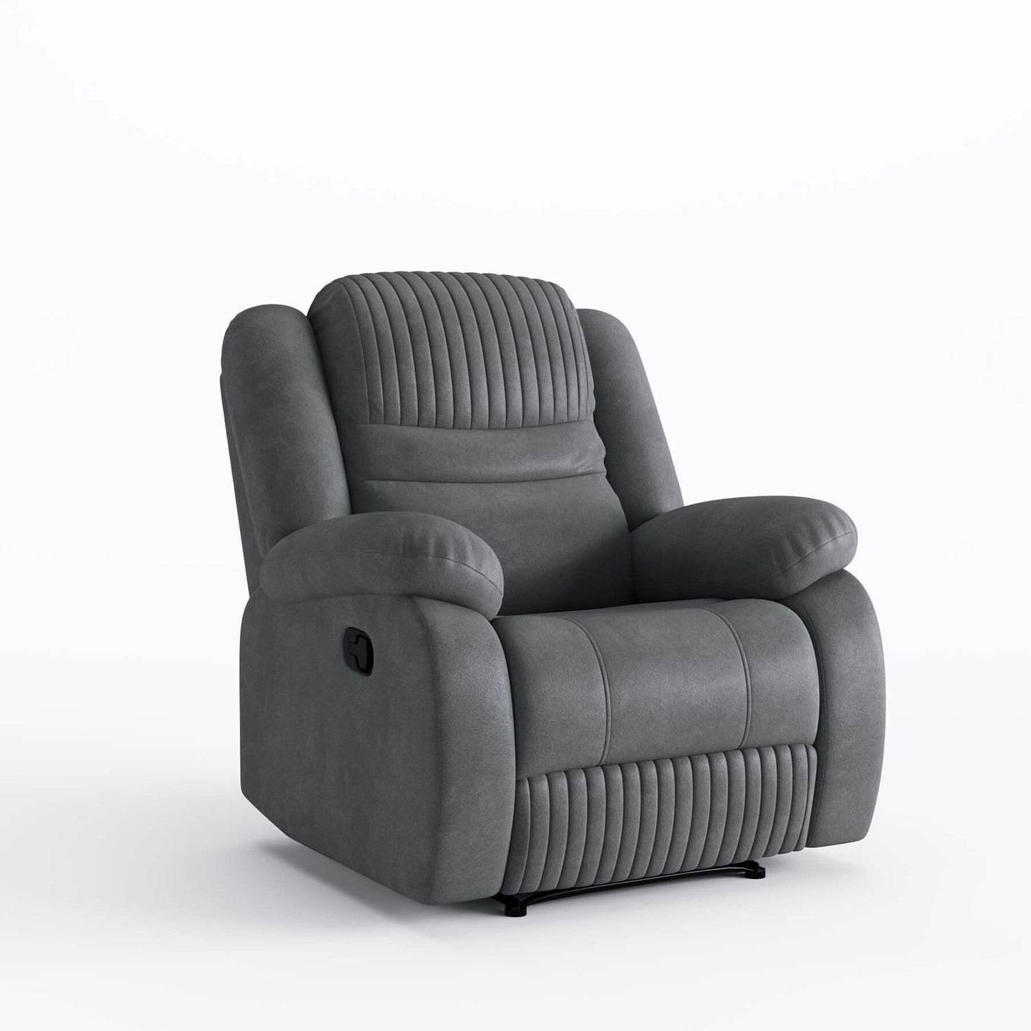Image of Atharv Homes Fabric Manual Recliner (Finish Color - Grey, DIY(Do-It-Yourself))