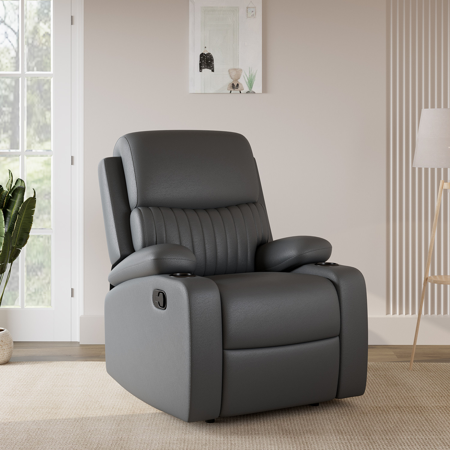 Image of Flipkart Perfect Homes Leatherette Manual Recliner