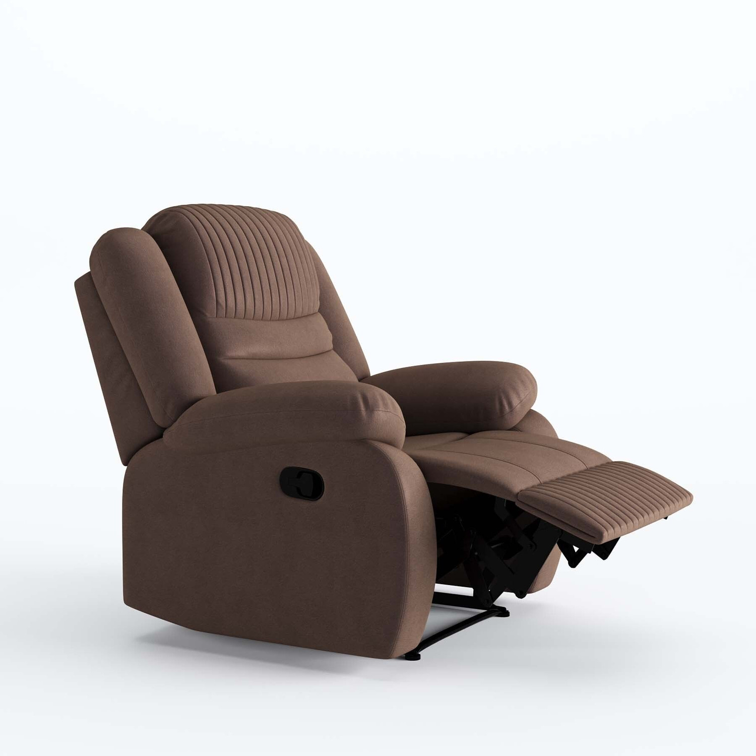 Image of Atharv Homes Fabric Manual Recliner (Finish Color - Brown, DIY(Do-It-Yourself))