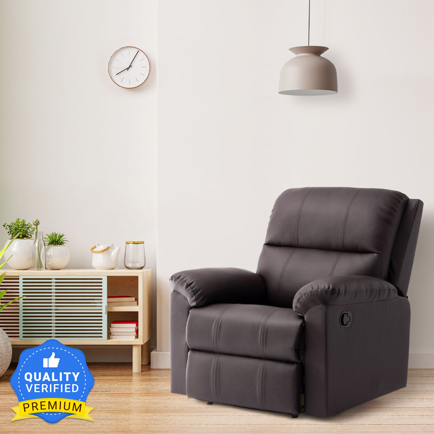 Image of Wakefit Comforta Leatherette Manual Recliner