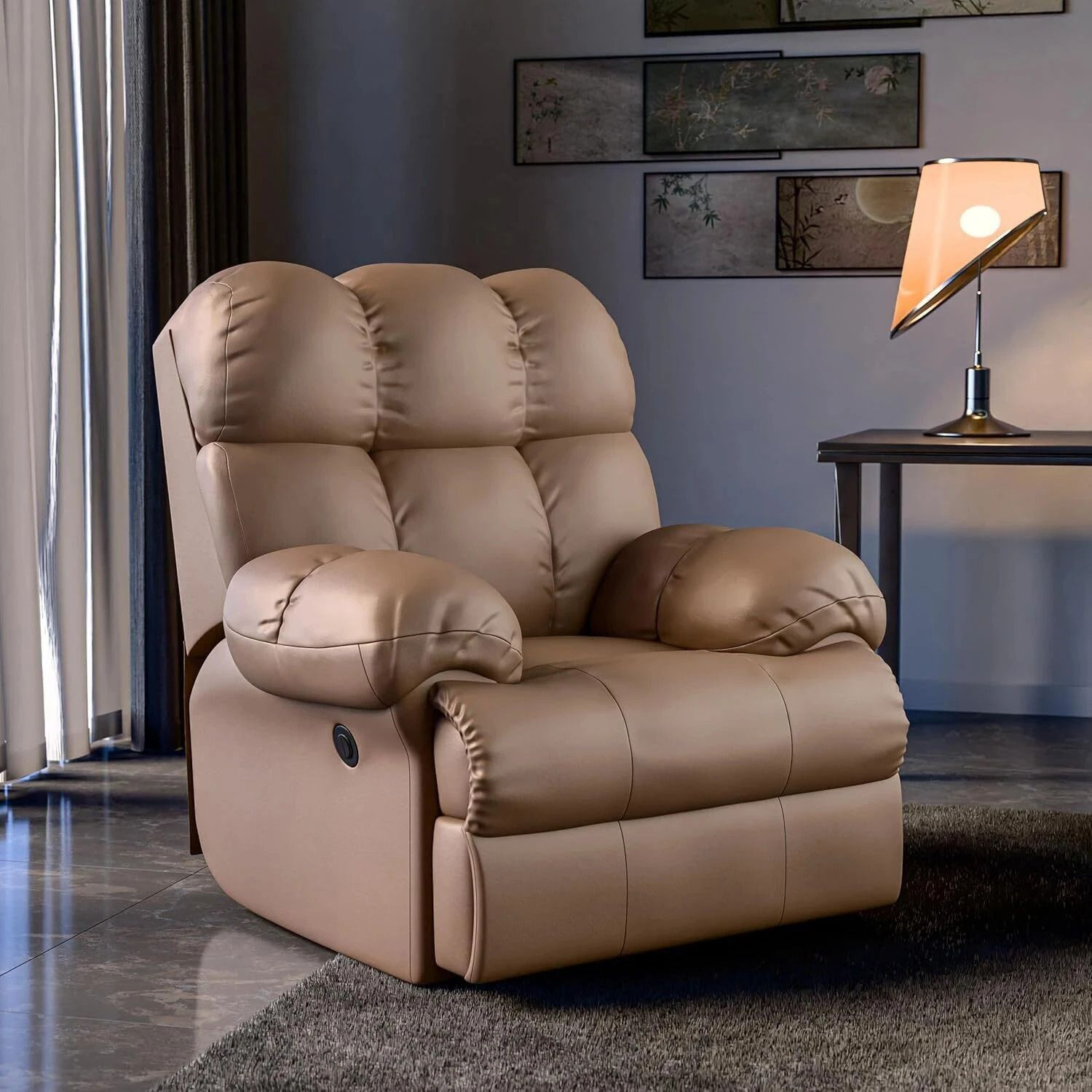 Image of GREEN SOUL Shangri-la |R3 | Leatherette Powered Swivel & Rocker Recliner