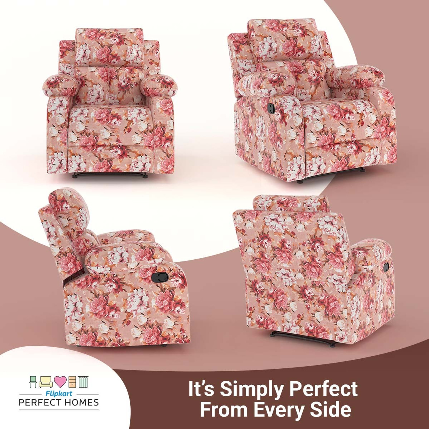 Image of Flipkart Perfect Homes Fabric Manual Recliner