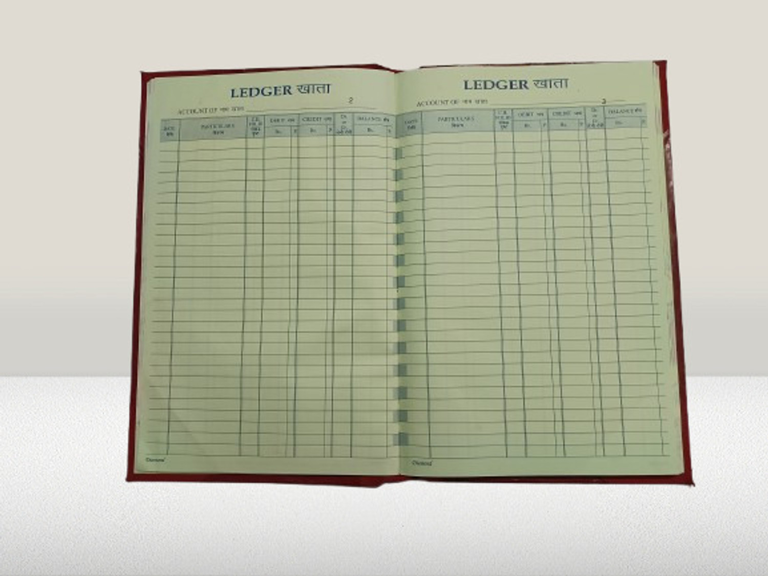 Image of Preha The Smart Choice Ladger Register - Register Size - 33.5 x 21 cm Ledger Paper - Half Canvas Bound with Rexine Cover (310 Pages) 1-Part Record Keeping Books