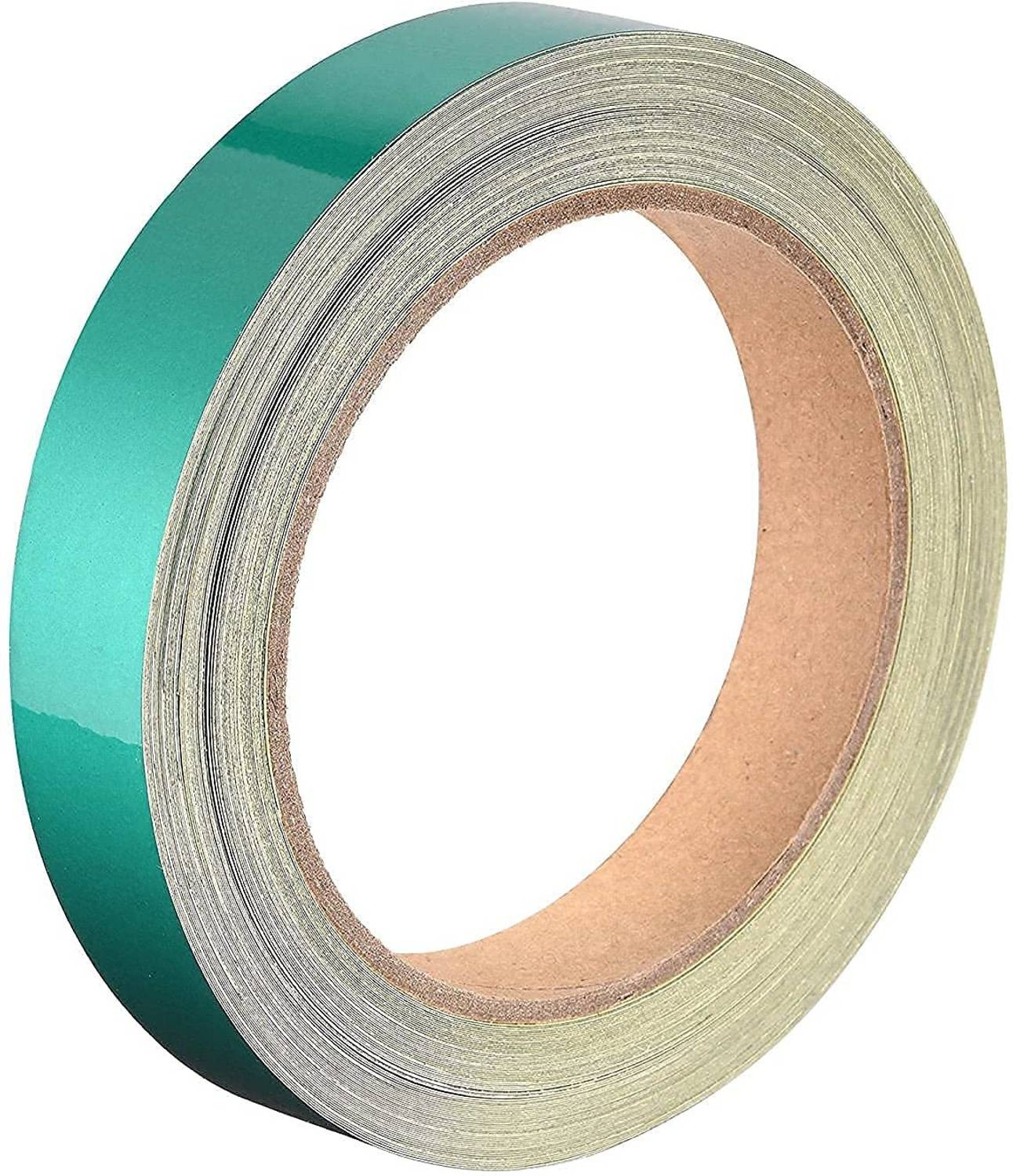 Brezleen Car Reflective Body Self-Adhesive Glow in the Dark Strip Vinyl Neon Tape 20 mm x 10 m Green Reflective Tape