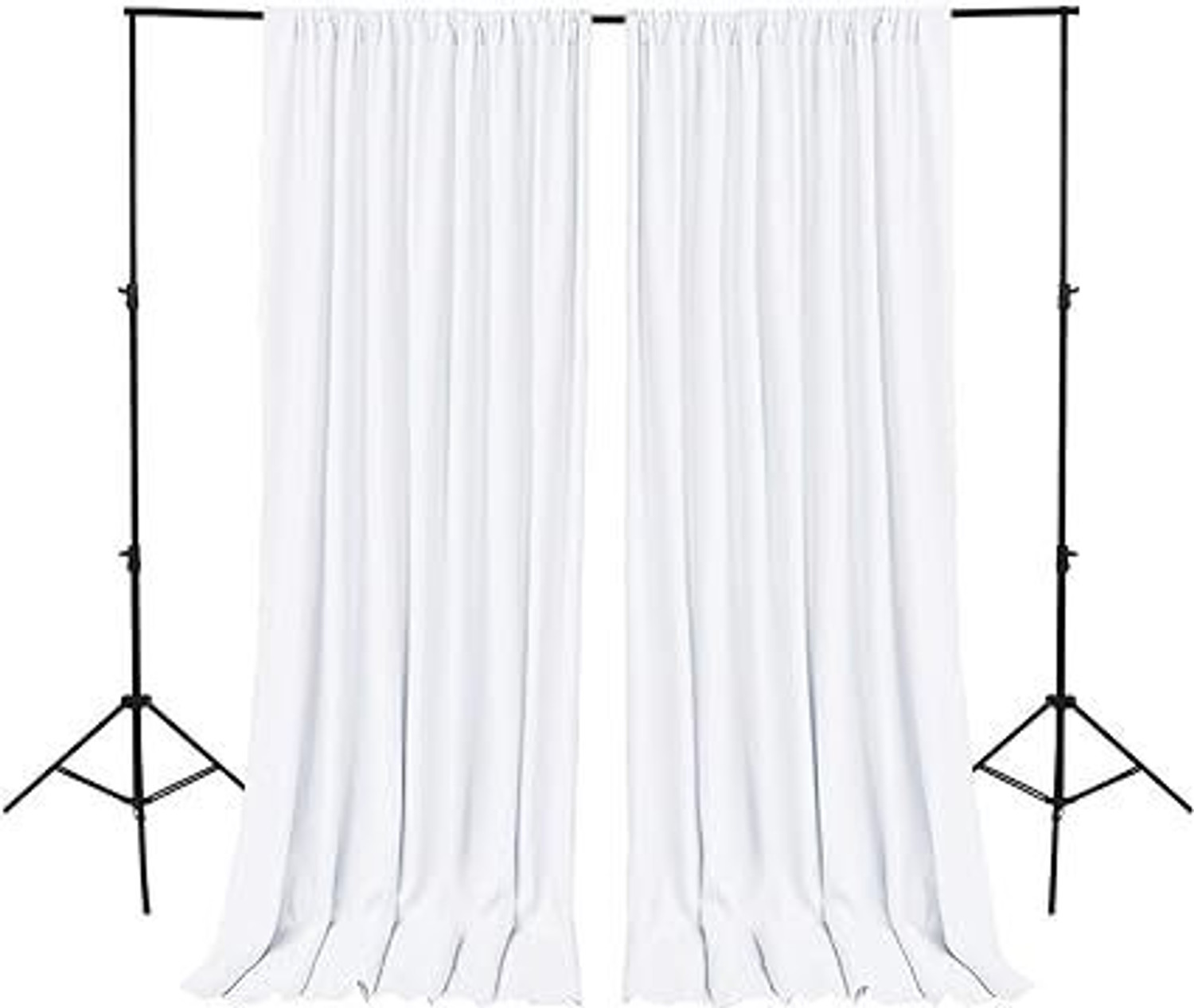 Image of Stookin White Backdrop Curtain for Parties Background Curtains 4x10 2 penal Reflector