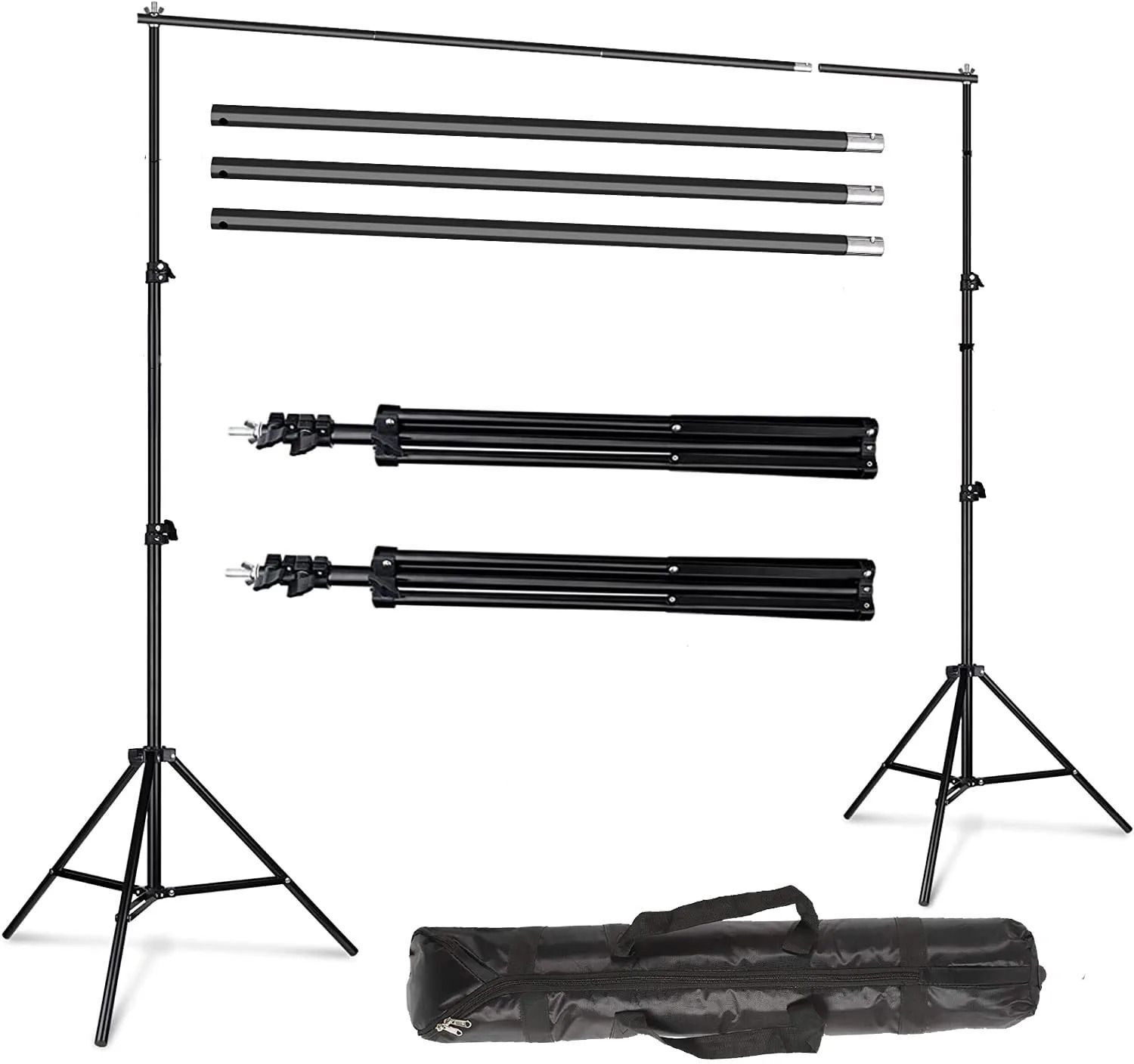 Image of PICPRO Photography Background Support Backdrop Stand Kit with 3 Colors Lekera Screen Reflector