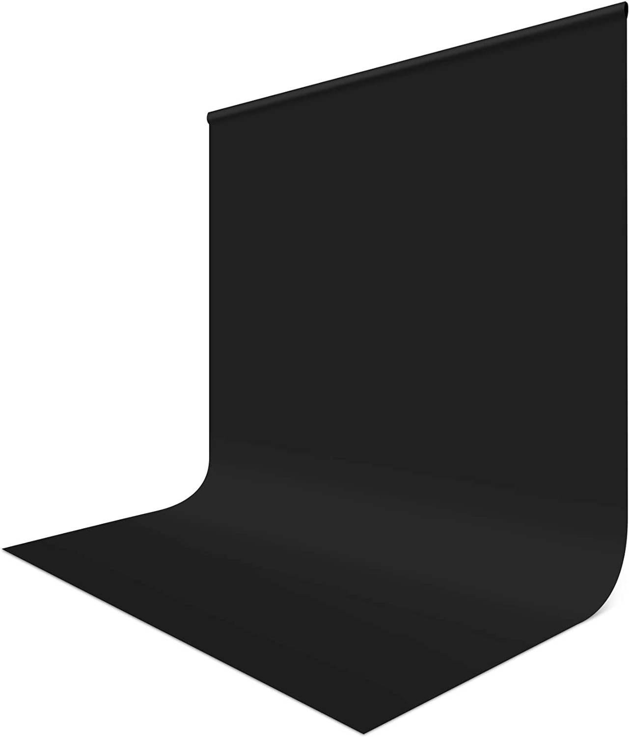 Vistook 6Ftx9Ft Black 200GSM Backdrop - Image 1