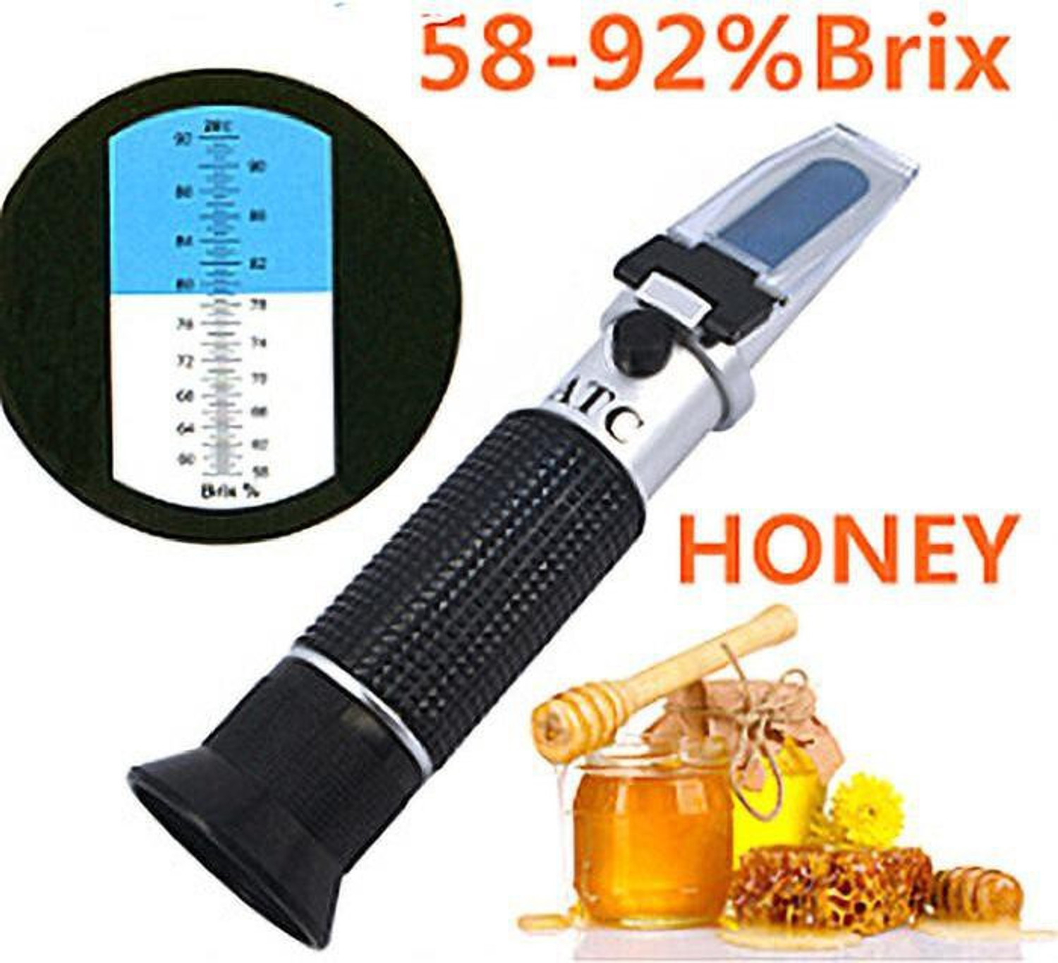 Image of GoodsBazaar 0-32 Brix Sugar Content Tester Brix with ATC Specific Gravity Portable Handheld Manual Laboratory Refractometer