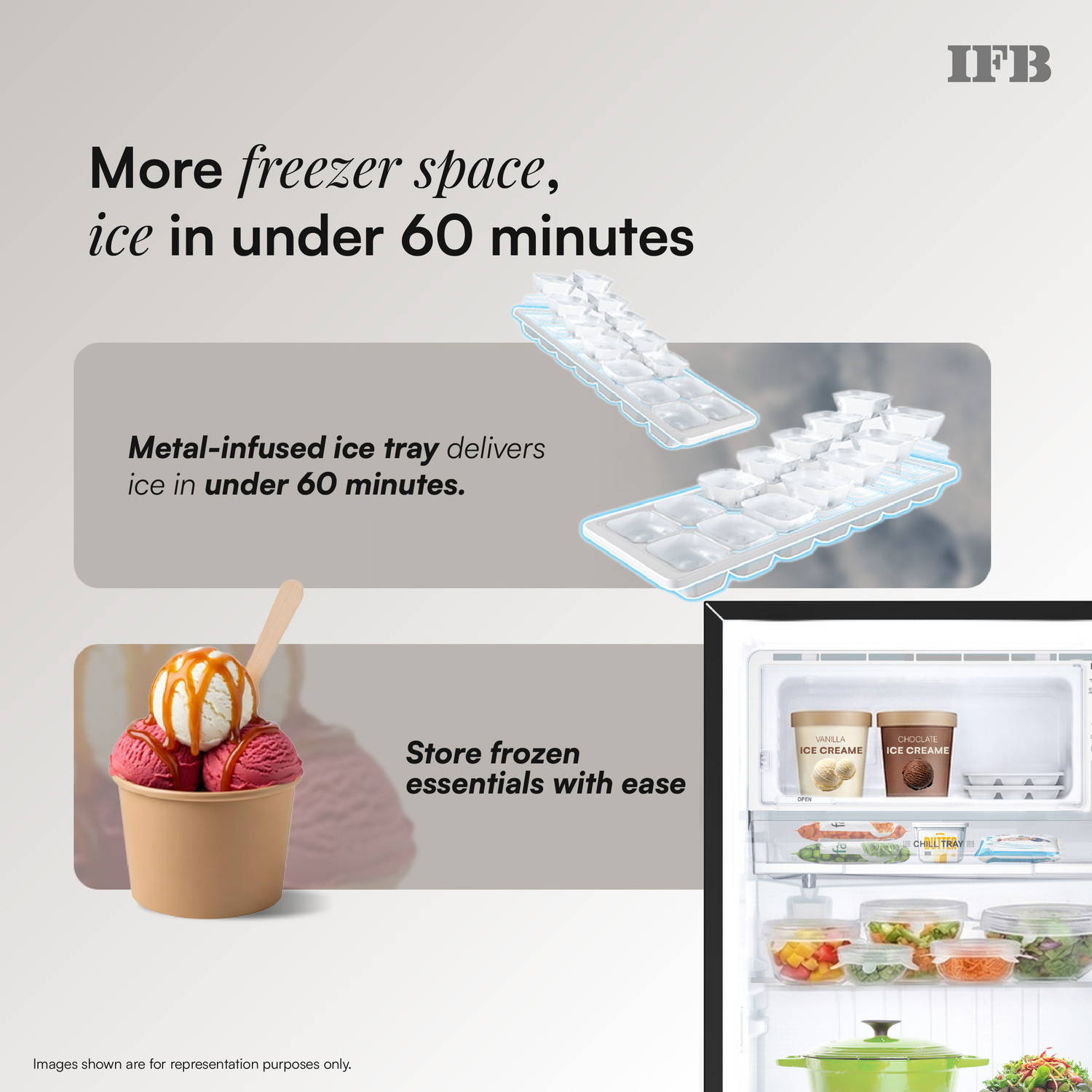 Image of IFB 187 L Direct Cool Single Door 5 Star Refrigerator with Base Drawer with 30 Hrs Cooling Retention, Big Vegetable Box with Humidity Controller (25 Days Fresh), XL Bottle Bin, Advanced Inverter Compressor & 4 Year Super Warranty