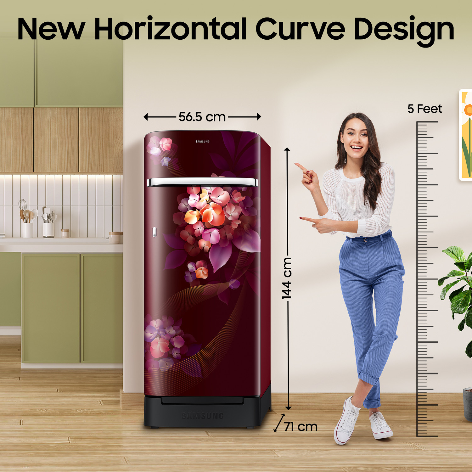 Image of Samsung 215 L Direct Cool Single Door 5 Star Refrigerator with Base Drawer with Digital Inverter, Single Touch Defrost, 2026 Model