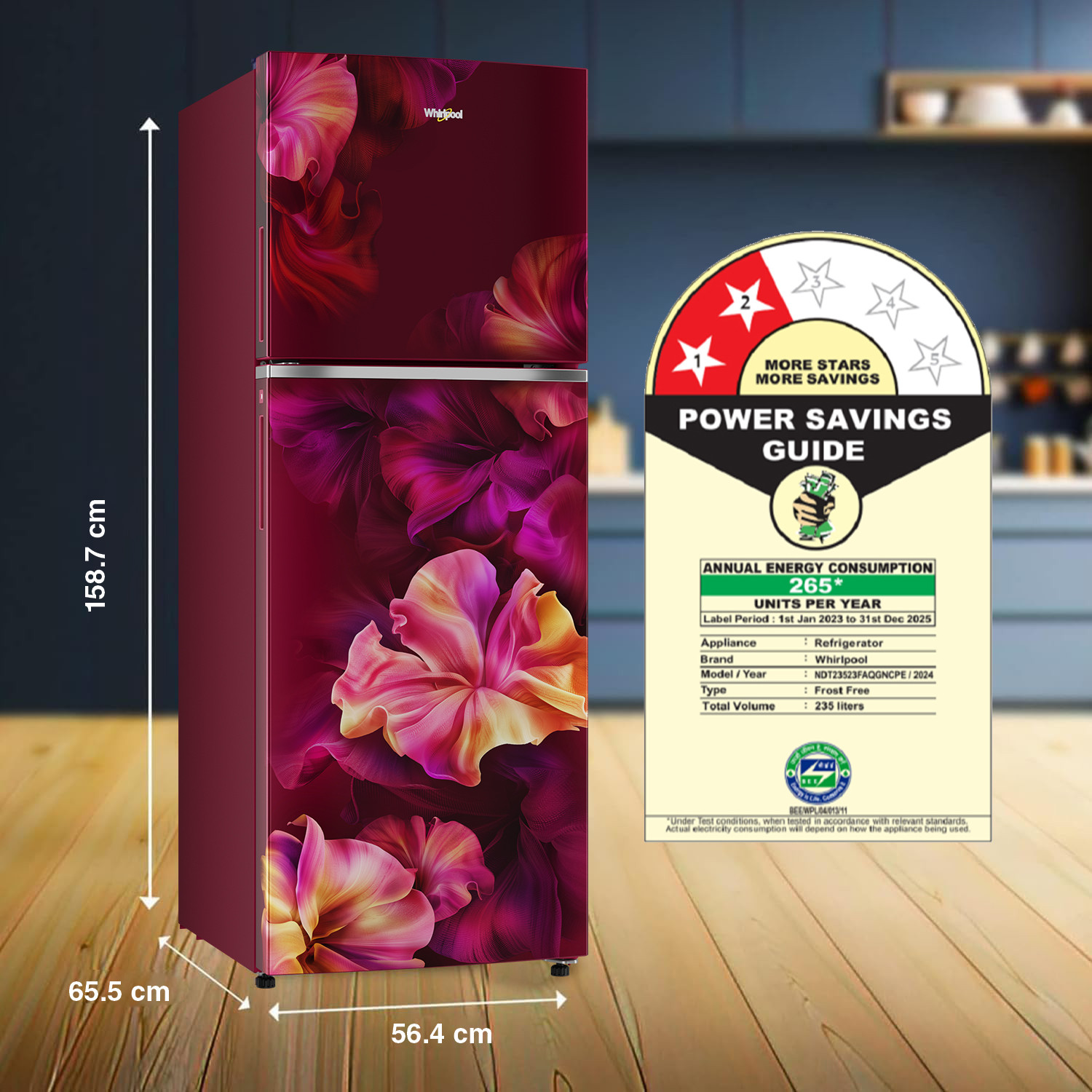 Image of Whirlpool 235 L Frost Free Double Door 2 Star Refrigerator
