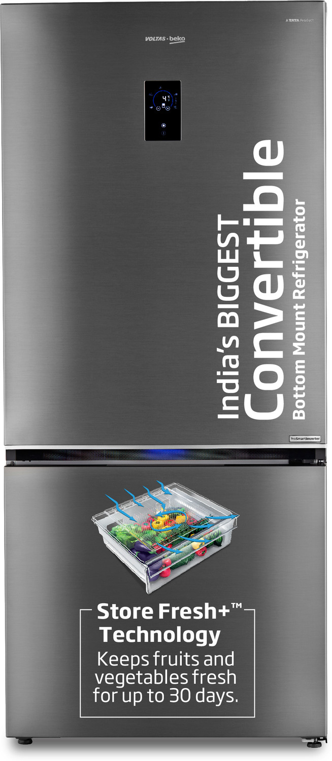 Image of Voltas Beko 695 L Frost Free Double Door Bottom Mount 2 Star Convertible Refrigerator