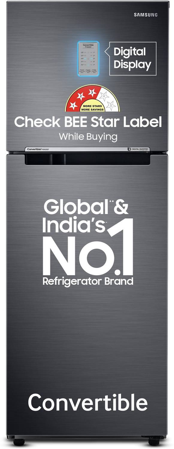 Samsung 236L Frost Free Double Door 3 Star Convertible Refrigerator - Image 1
