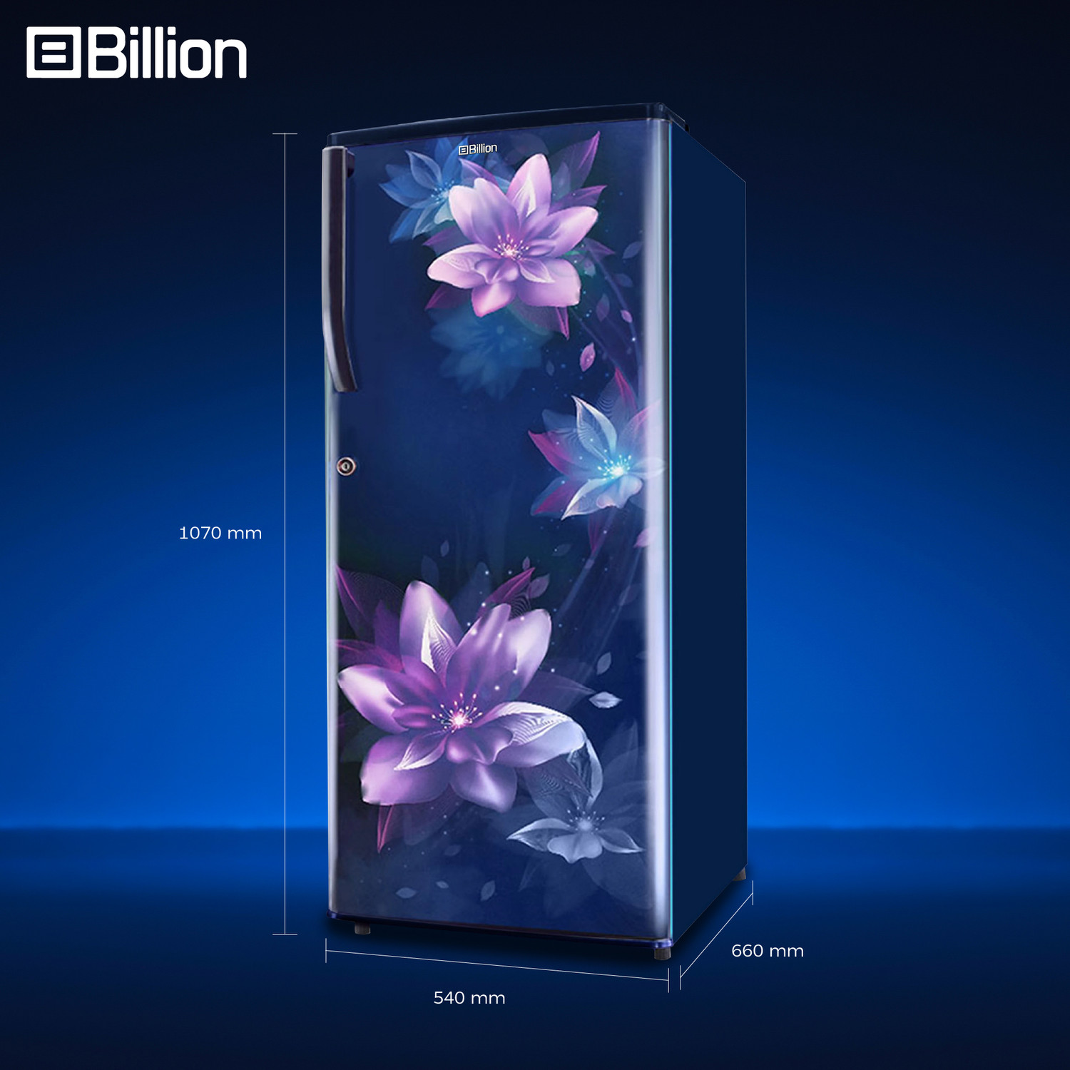 Image of Billion 208 L Direct Cool Single Door 3 Star Refrigerator with Powerful Inverter Compressor & Large Vegetable Basket