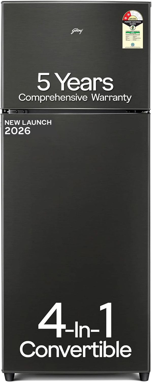 Image of Godrej 272 L Frost Free Double Door 2 Star Refrigerator with AI Powered 4-in-1 Freezer Convertible 30 Days Farm Freshness 95%+ Food Surface Disinfection