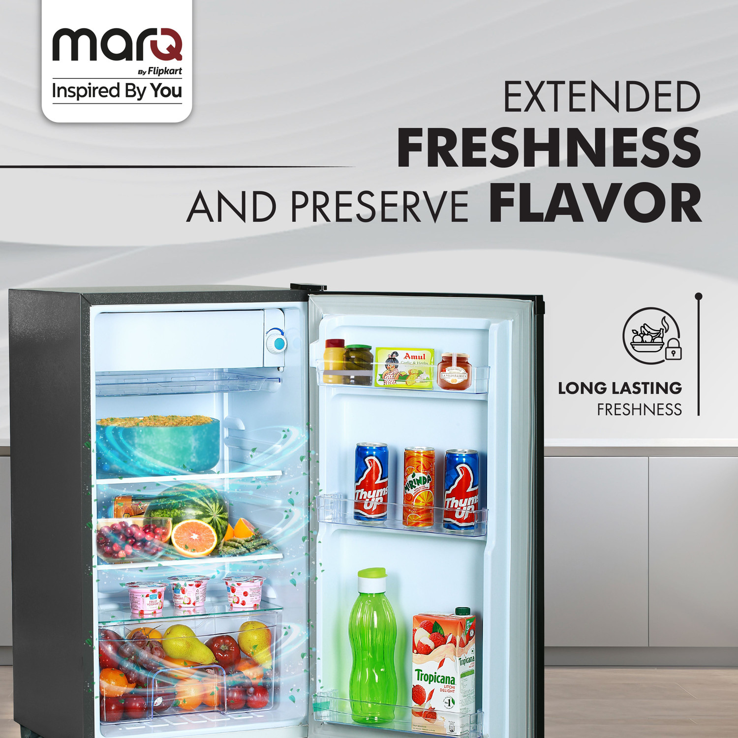 Image of MarQ by Flipkart 92 L Direct Cool Single Door 1 Star Refrigerator