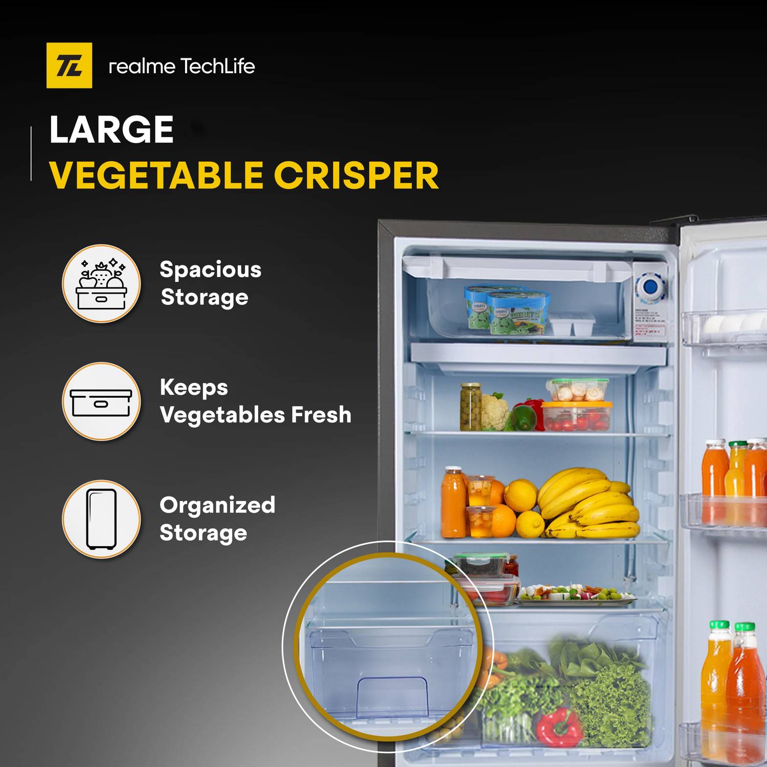 realme TechLife 84L Single Door Refrigerator - Image 4