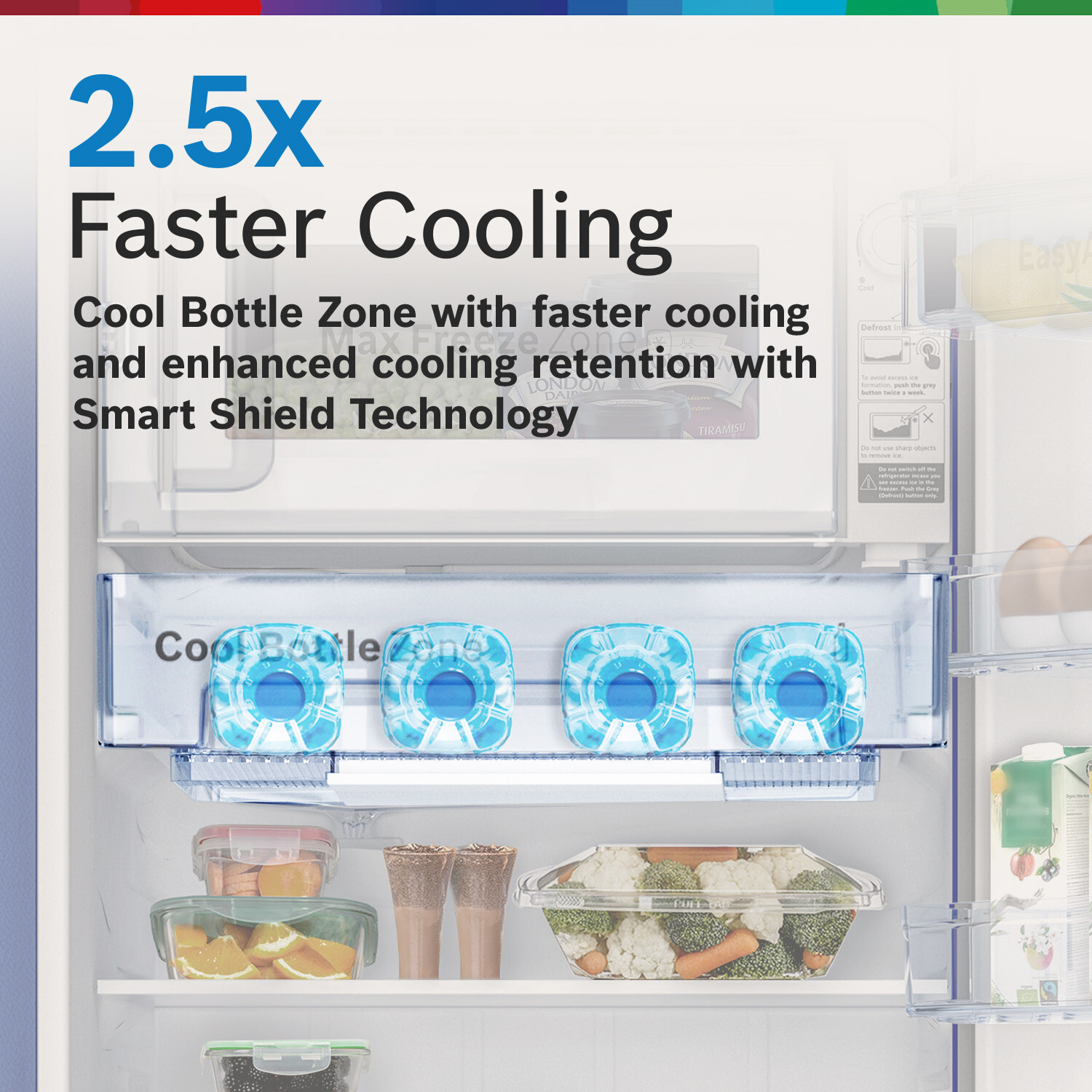 Image of BOSCH 207 L Direct Cool Single Door 3 Star Refrigerator with Base Drawer with Industrys largest vegetable box*18 Hour Cooling Retention during powercut, 2.5x Faster Cooling, Smart inverter compressor