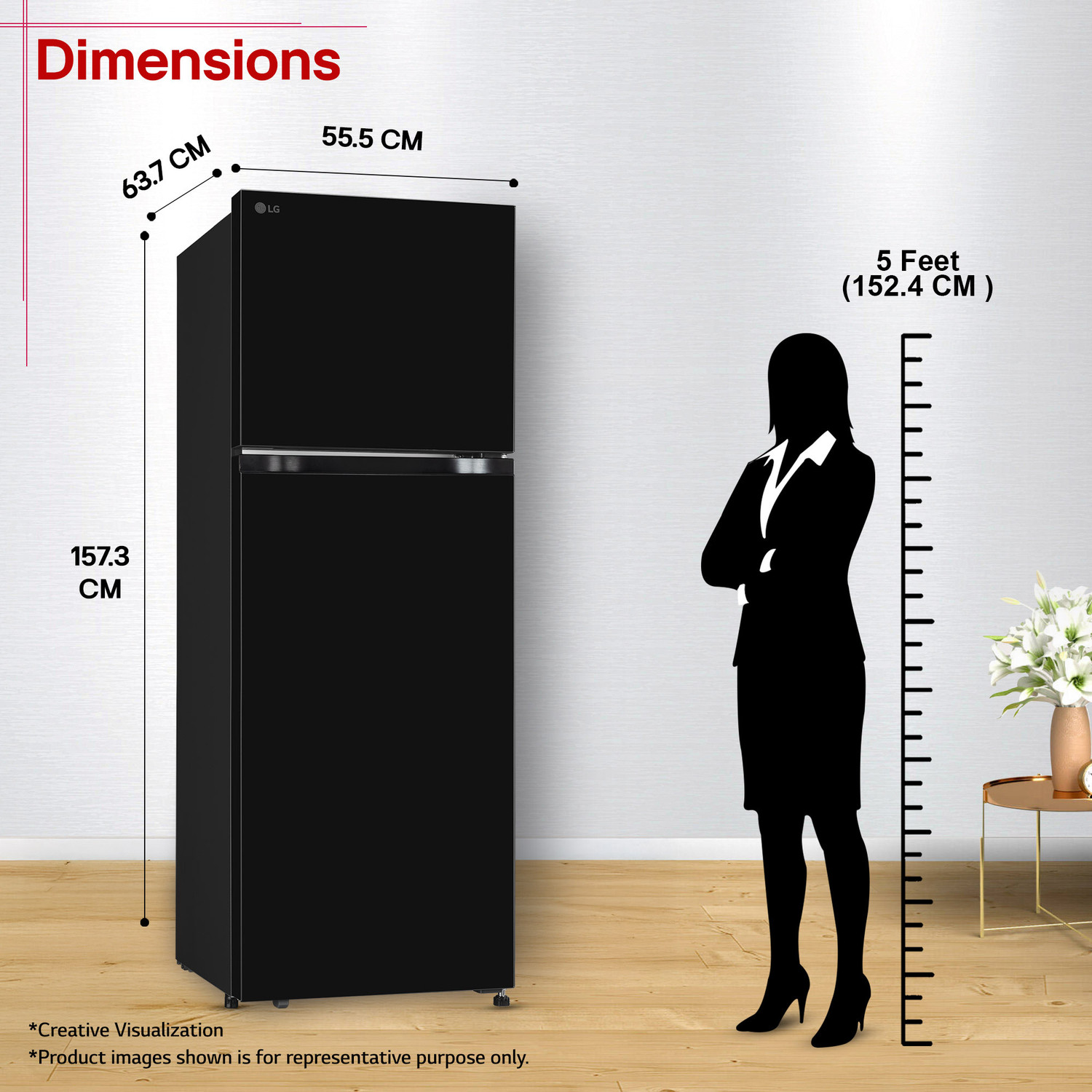 Image of LG 251 L Frost Free Double Door 2 Star Refrigerator with Smart Mode, Multi Air Flow, Express Freeze, Deodorizer, Fresh Zone, Works Without Stabilizer, Inverter Compressor, Auto connect & 2026 Model