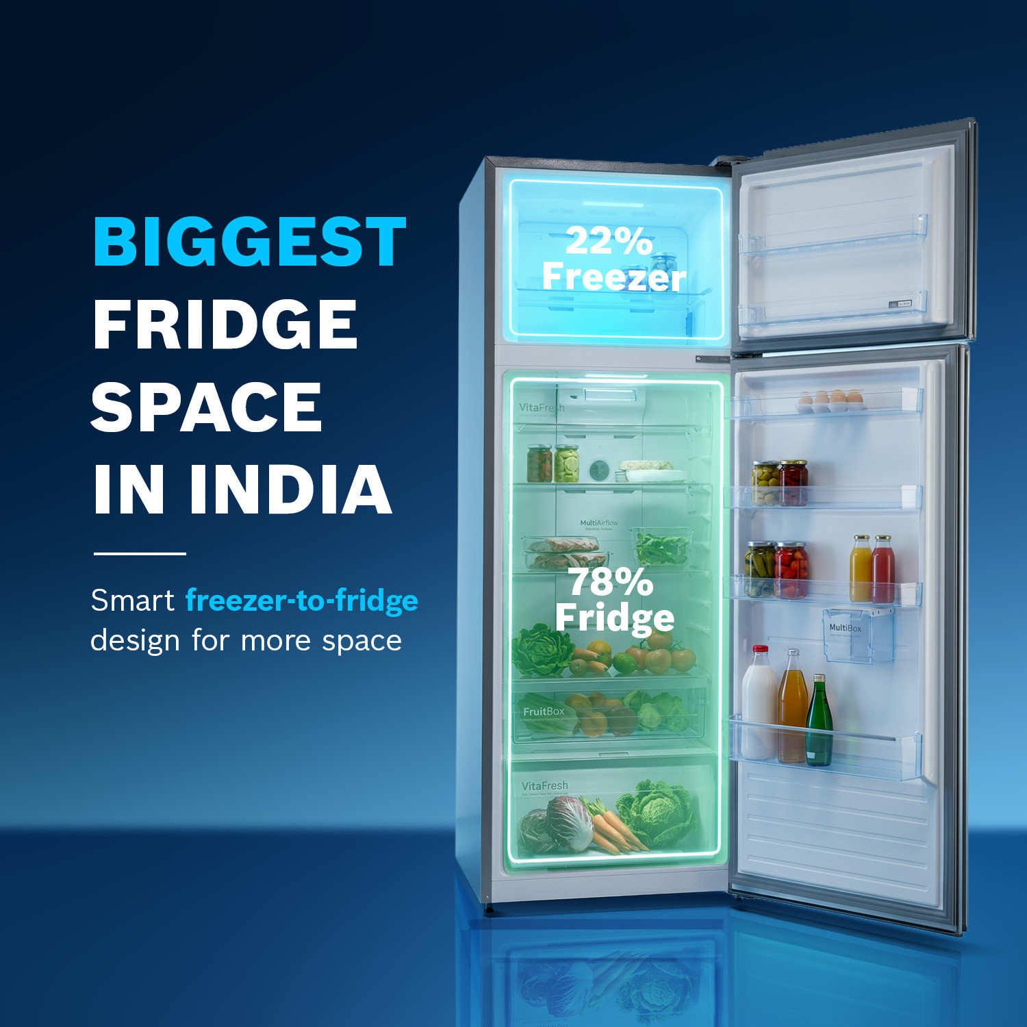 Image of BOSCH 368 L Frost Free Double Door 2 Star Refrigerator