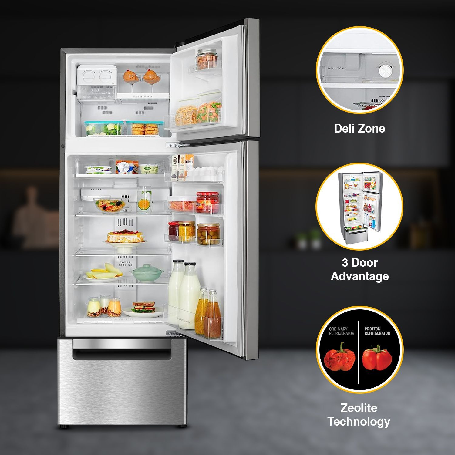 Image of Whirlpool 240 L Frost Free Triple Door Refrigerator