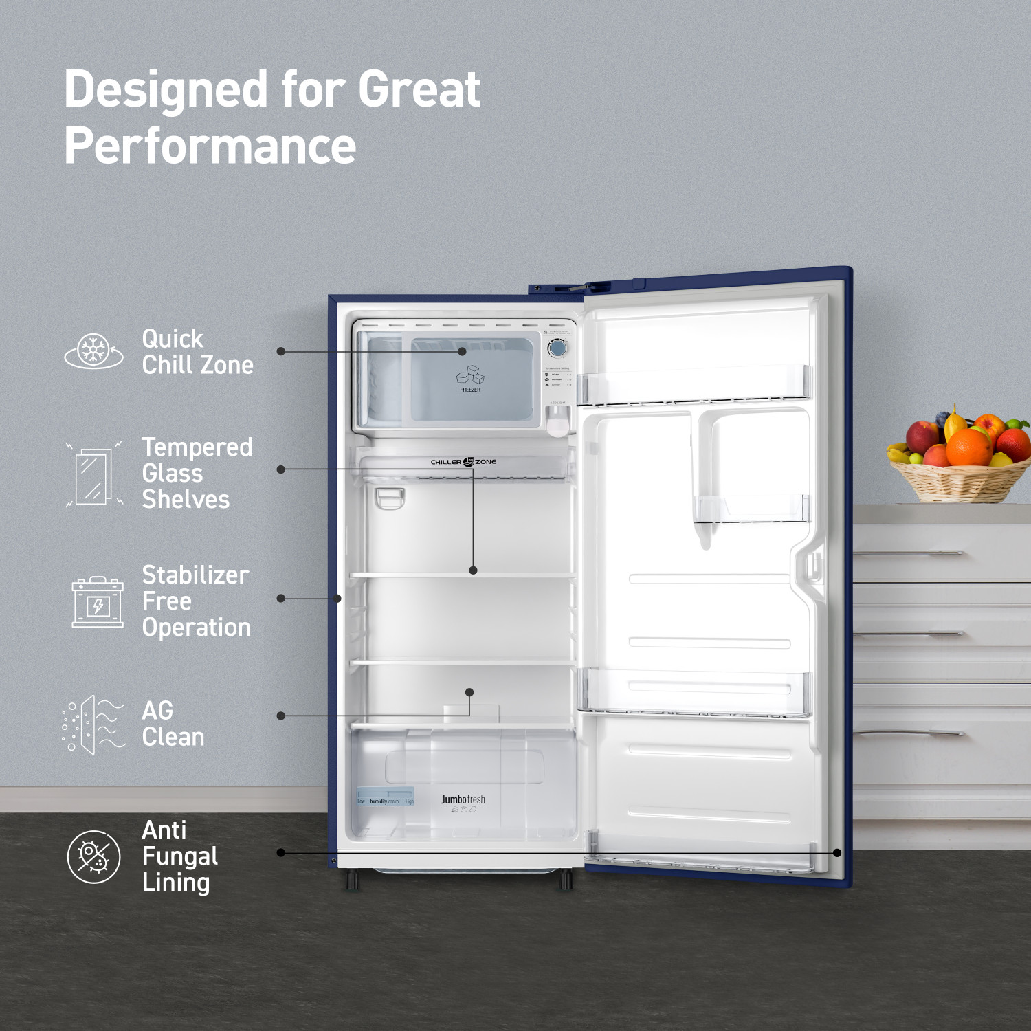 Image of Panasonic 190 L Direct Cool Single Door 2 Star Refrigerator