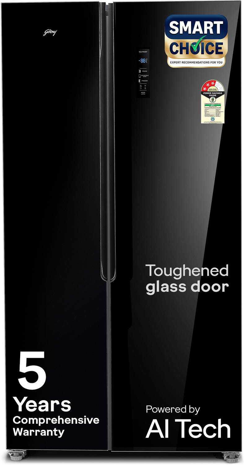 Godrej 600 L Frost Free Side by Side 3 Star Refrigerator with Po