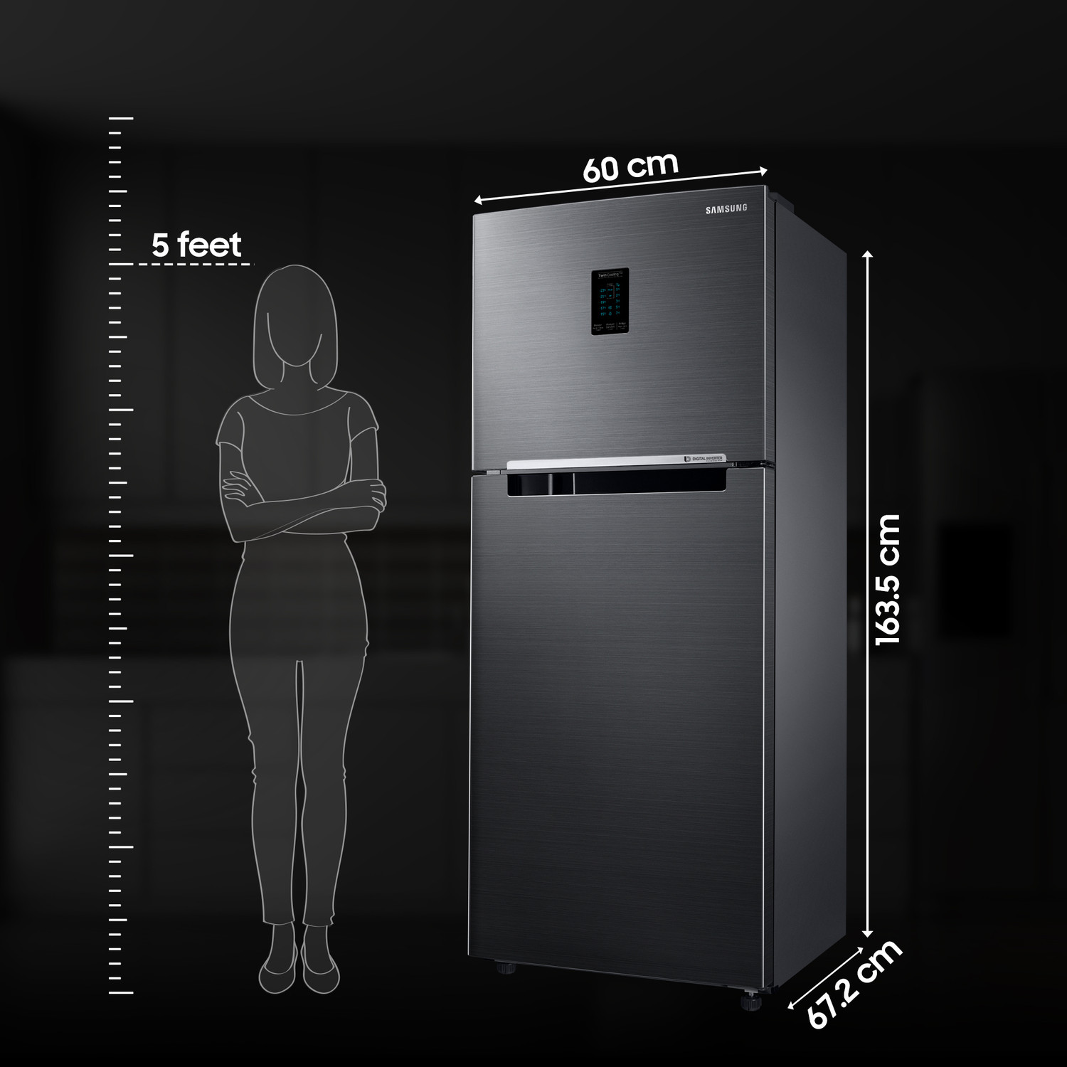 Image of Samsung 301 L Frost Free Double Door 3 Star Convertible Refrigerator