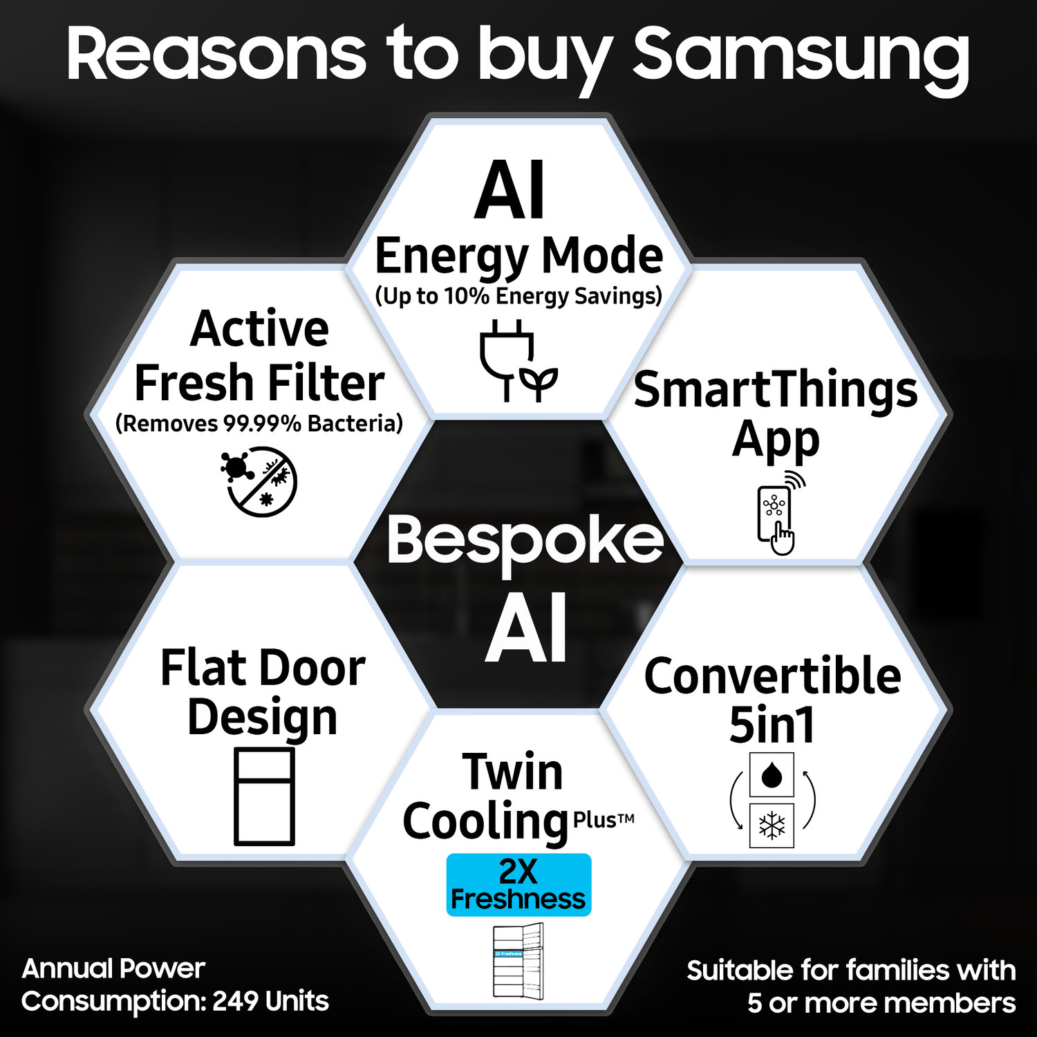 Image of Samsung 396 L Frost Free Double Door 2 Star Refrigerator