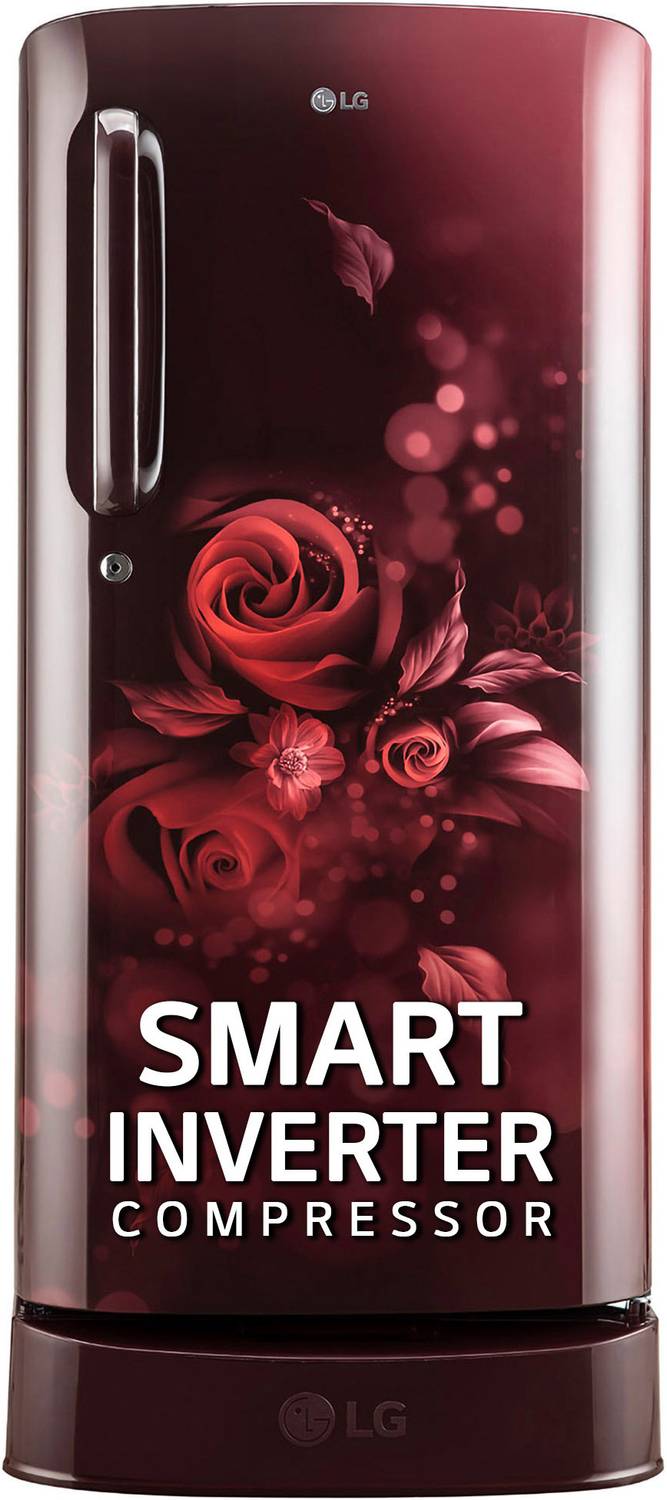 LG 185 L Direct Cool Single Door 5 Star Refrigerator with Base Drawer with Smart Inverter Compressor, Smart Connect, Fast Ice Making